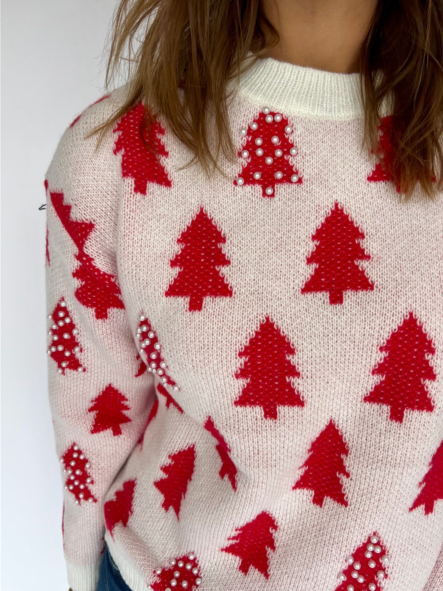 Pearled Christmas Tree - Ivory