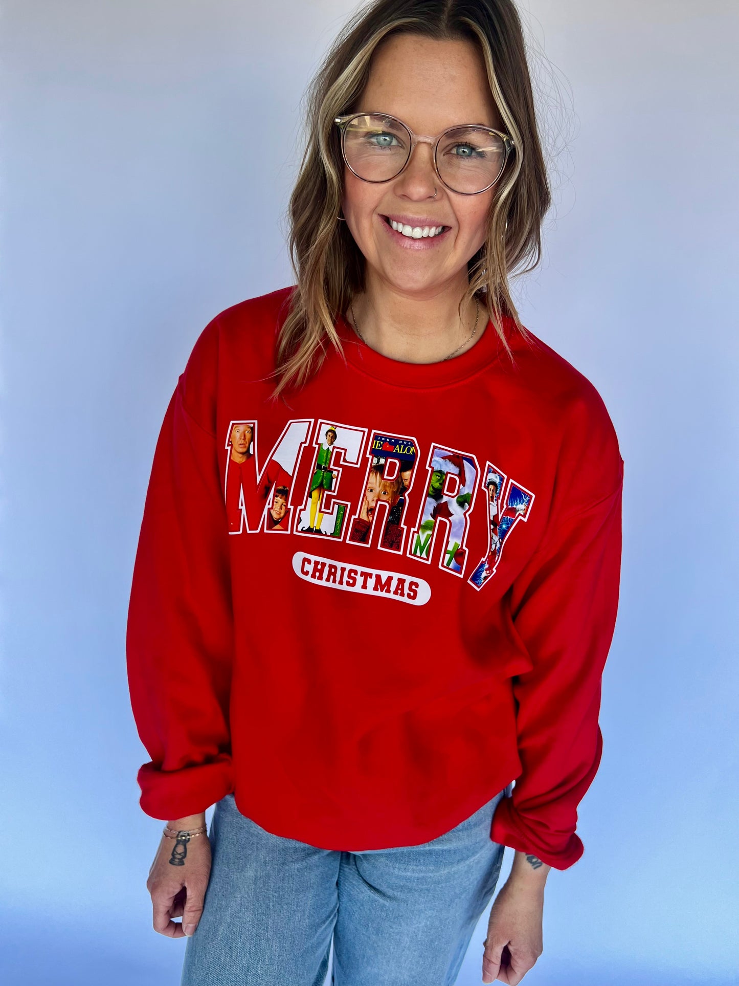 Merry Movie Crewneck - Red
