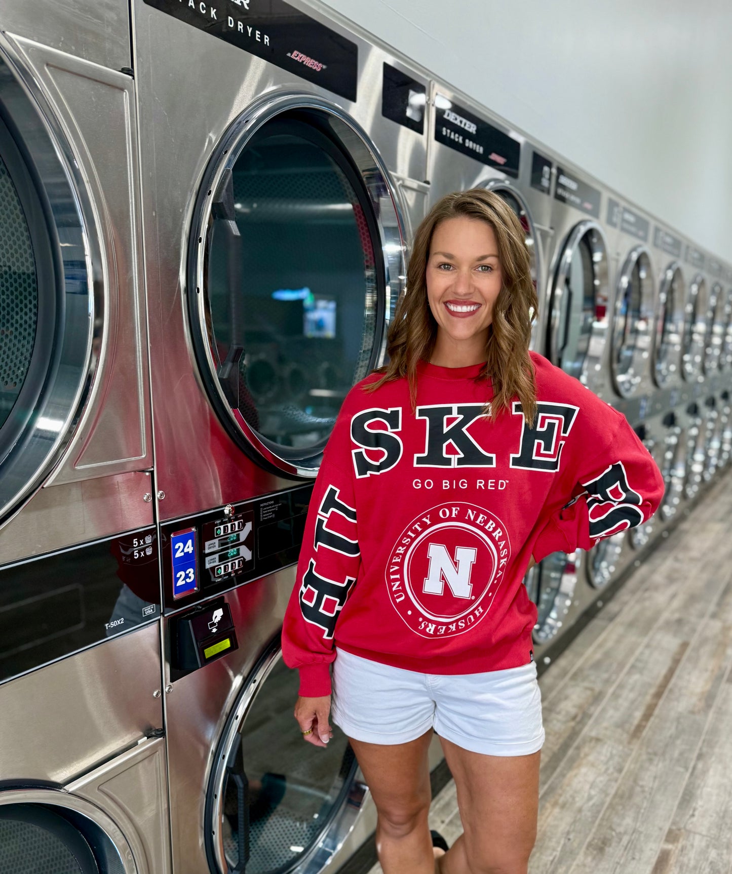 HUSKERS Red - Large Imprint Sweater