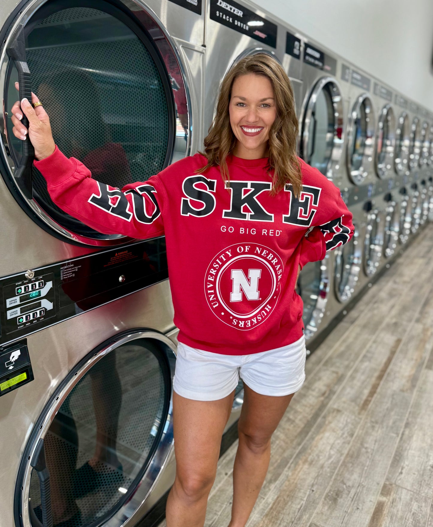 HUSKERS Red - Large Imprint Sweater