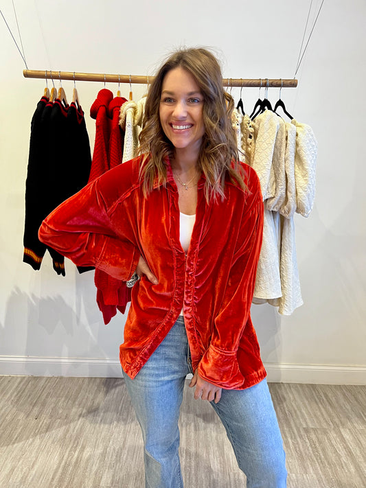 Free People- Velvet Blouse