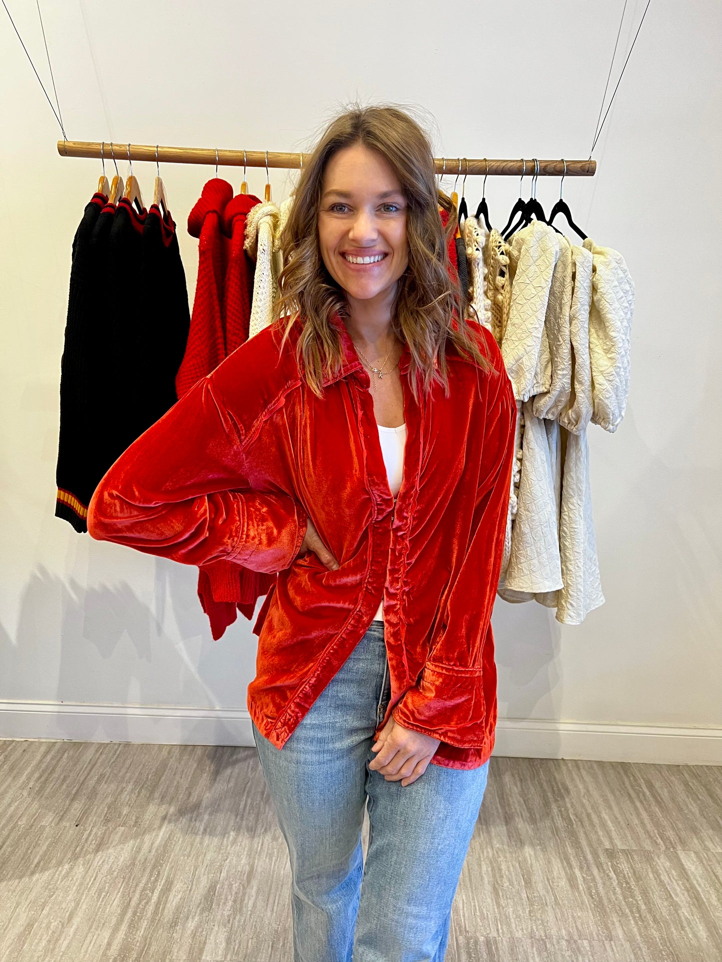 Free People- Velvet Blouse