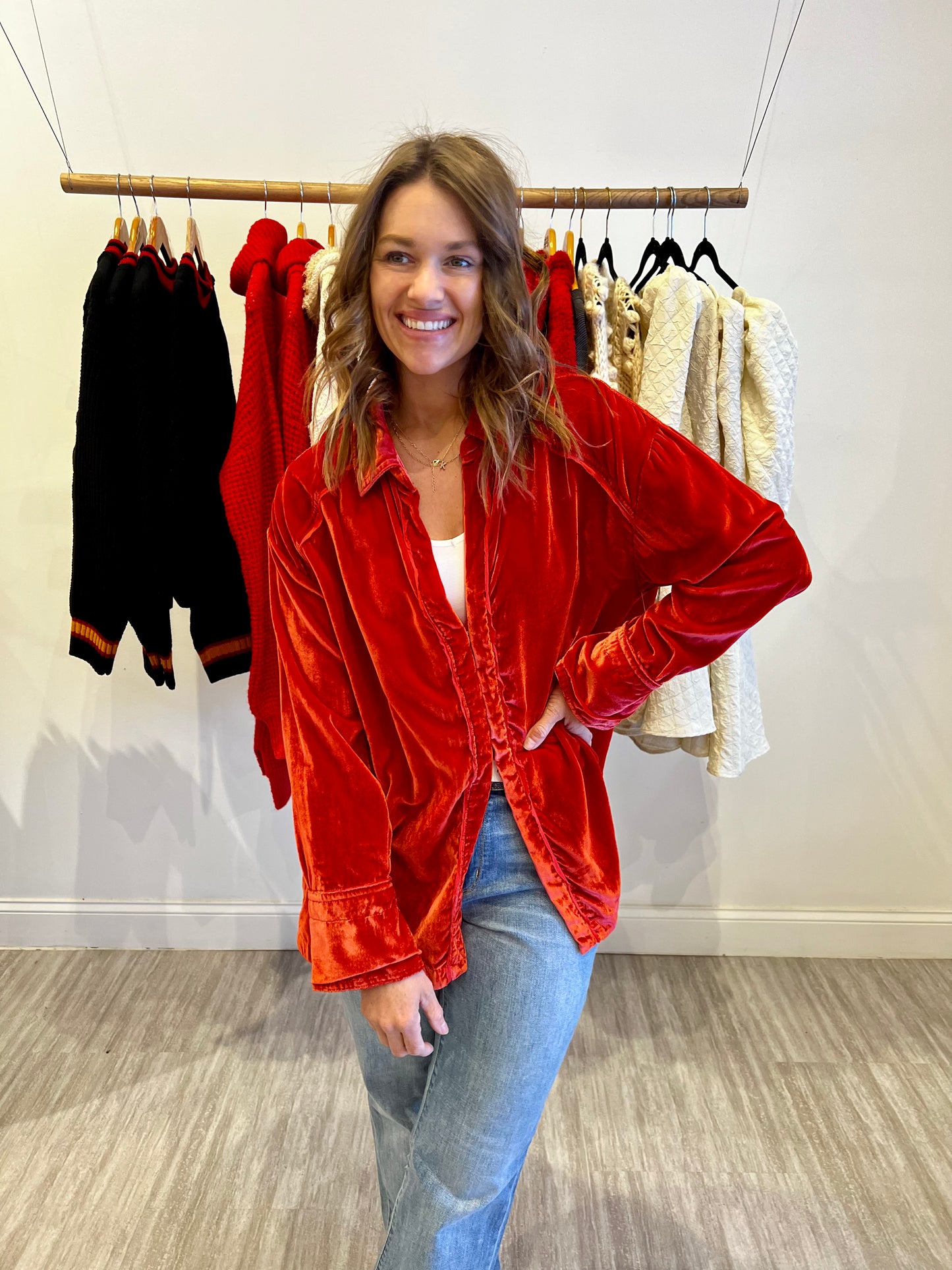 Free People- Velvet Blouse