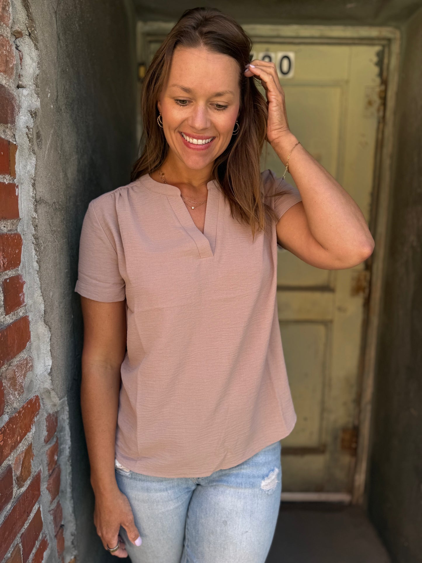 Airflow V Neck Blouse 2 (8 COLORS)