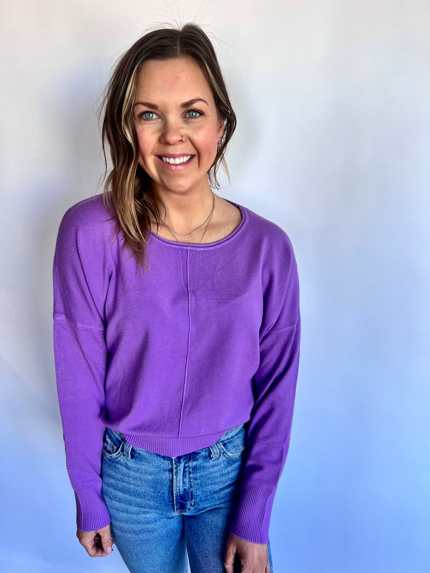 Harper Sweater - Purple