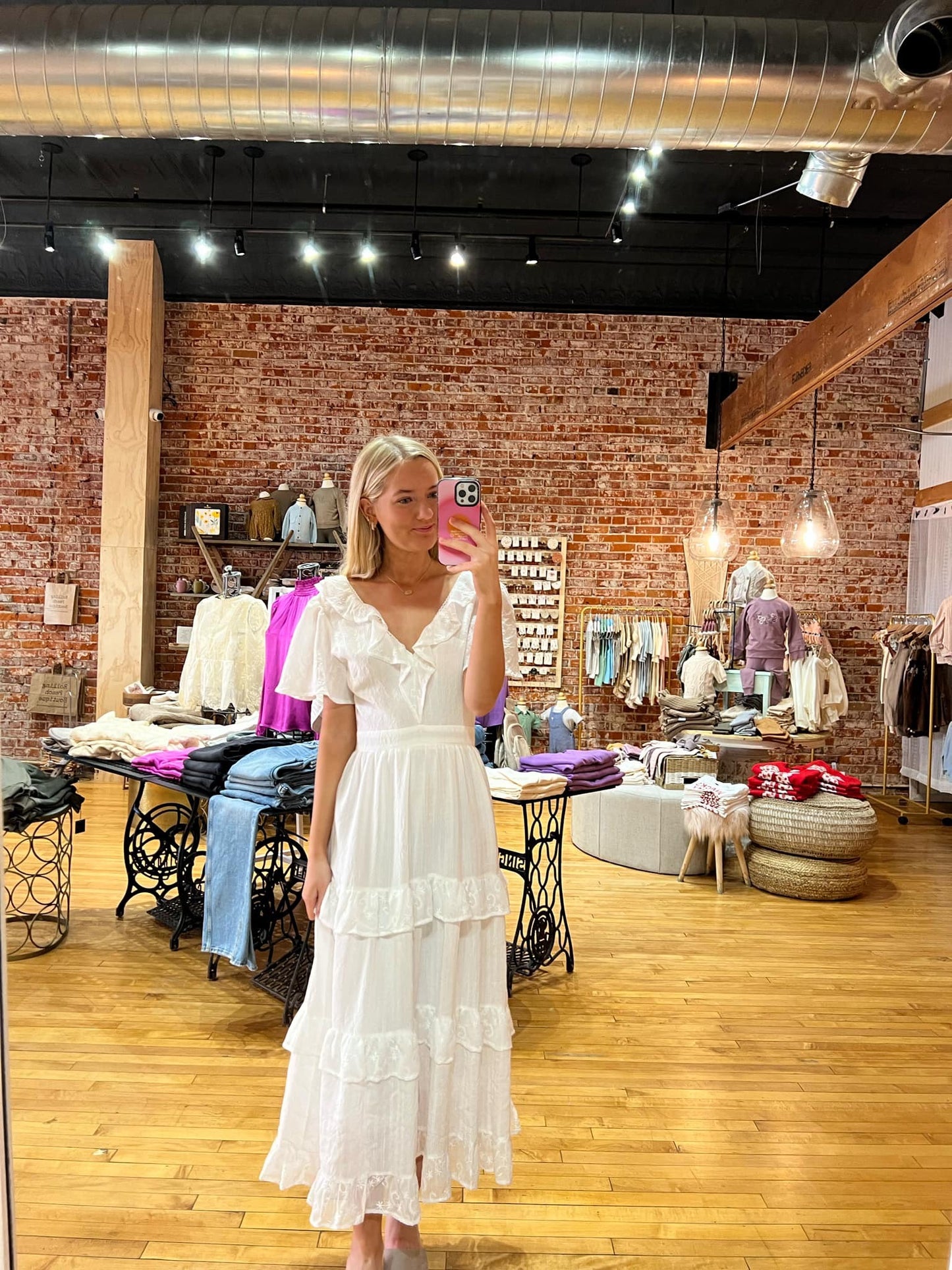 White Short Sleeve Dress