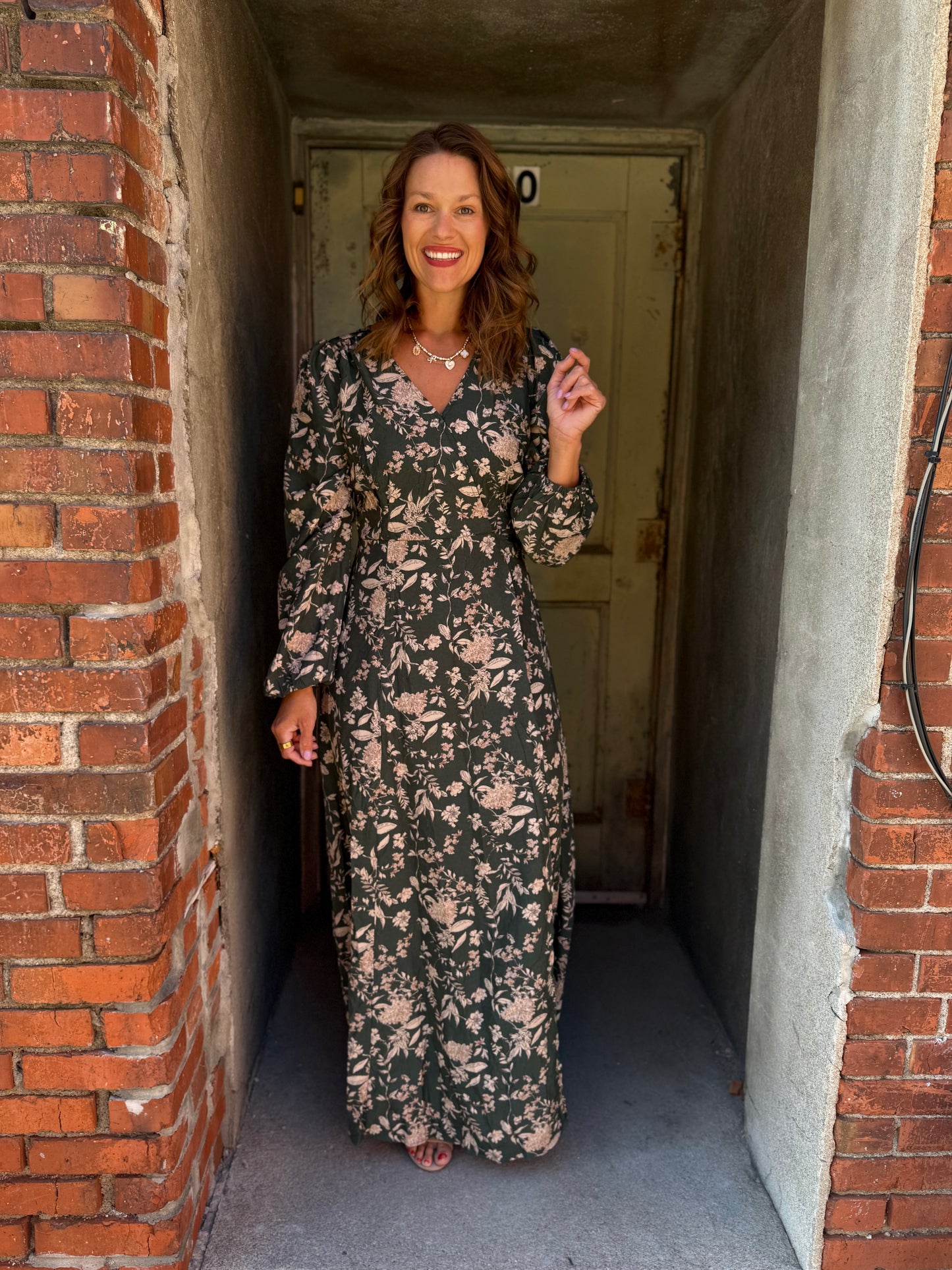 Floral Elegance Wrap Maxi Dress