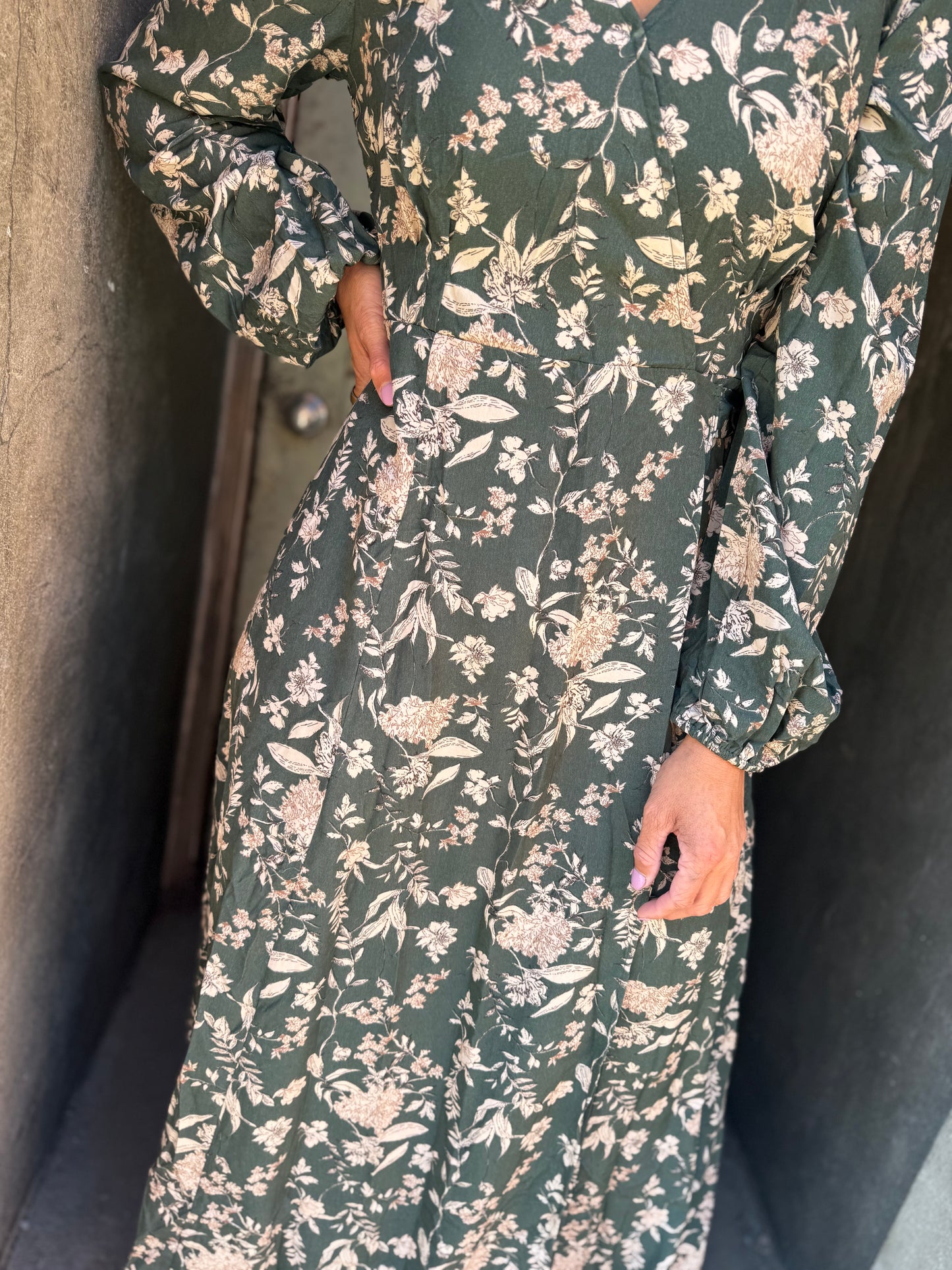 Floral Elegance Wrap Maxi Dress