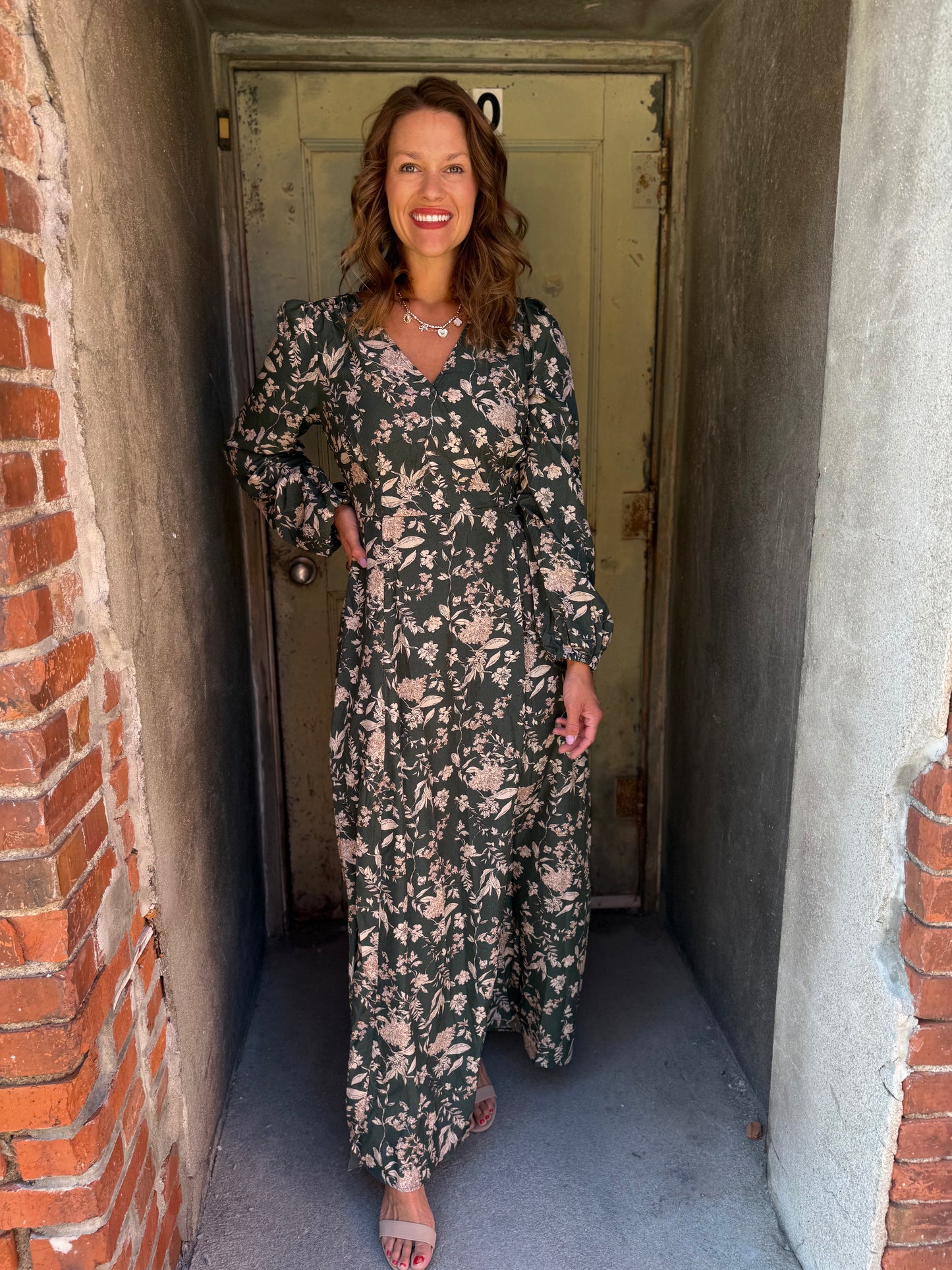 Floral Elegance Wrap Maxi Dress