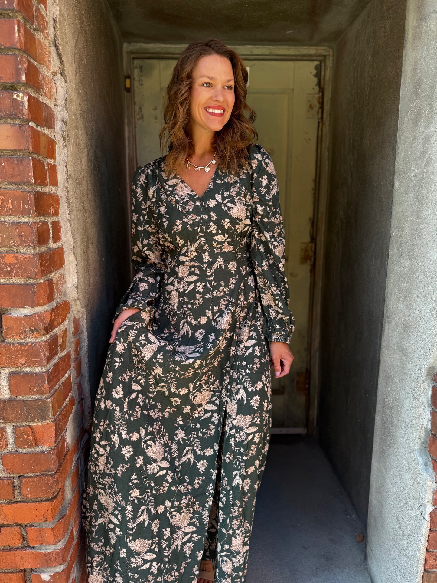 Floral Elegance Wrap Maxi Dress