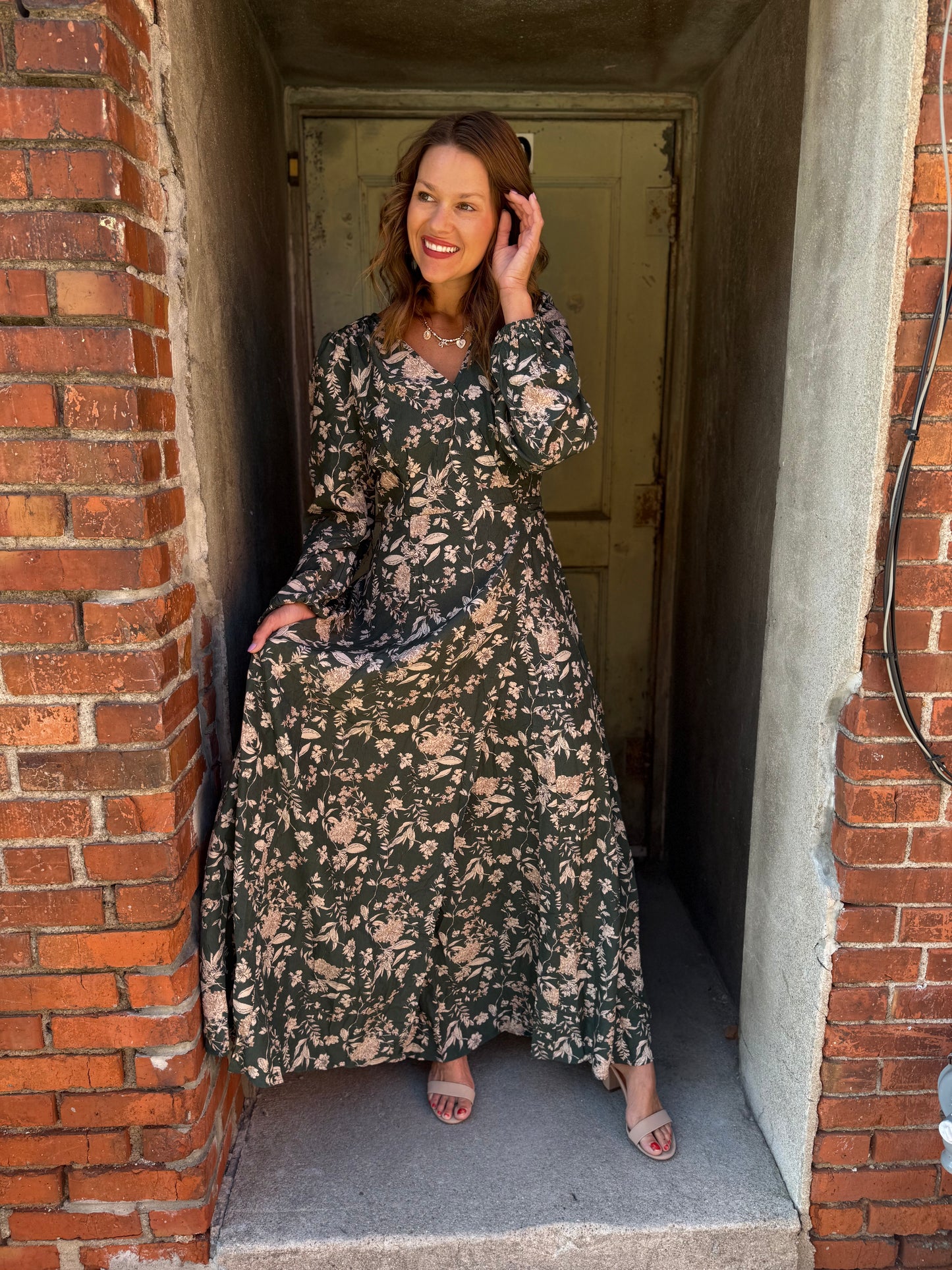 Floral Elegance Wrap Maxi Dress
