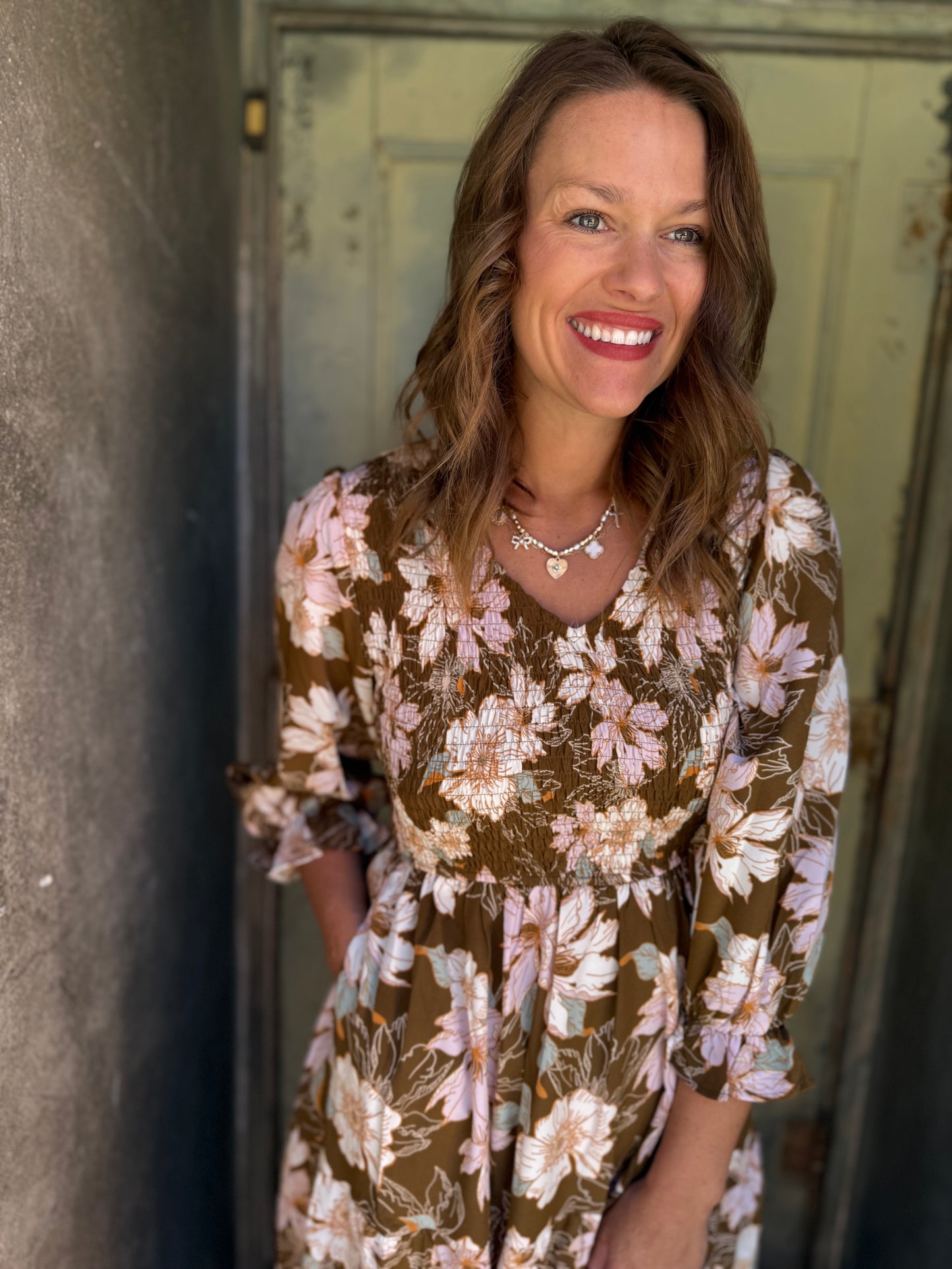 The Meadow Tiered Midi Dress