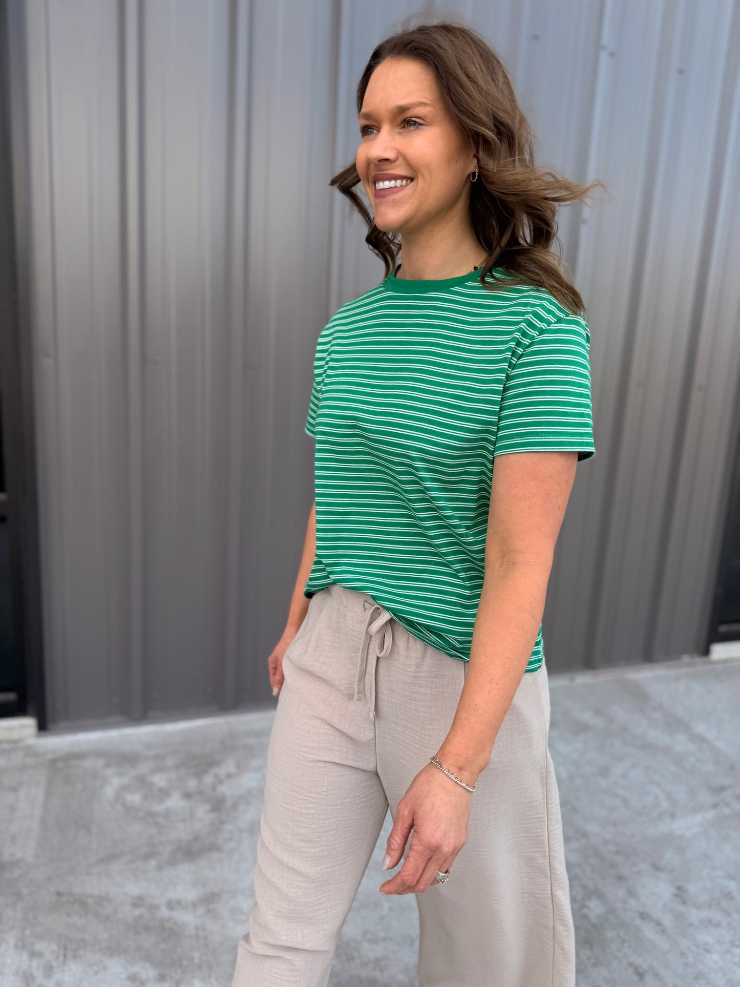 Woven Airflow Drawstring Pants - Tan