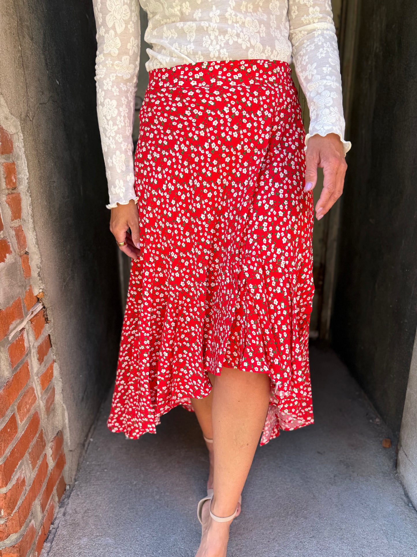 Berti Floral Wrap Skirt