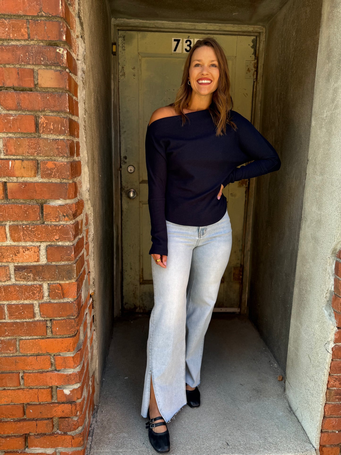 Lula Off-Shoulder Thermal Top