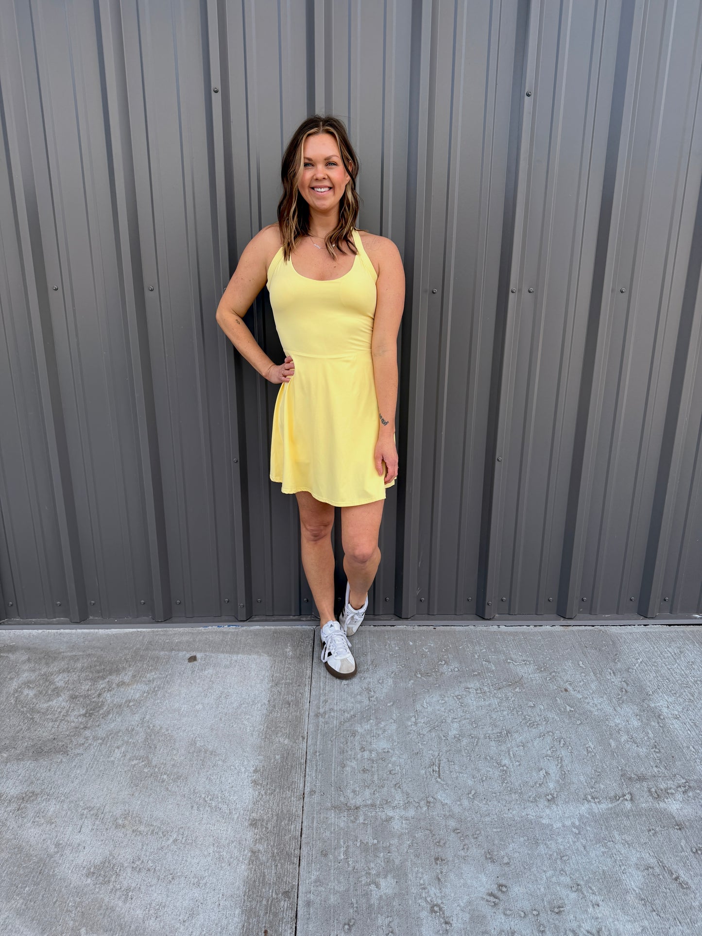 Twist-Back Active A-Line Dress