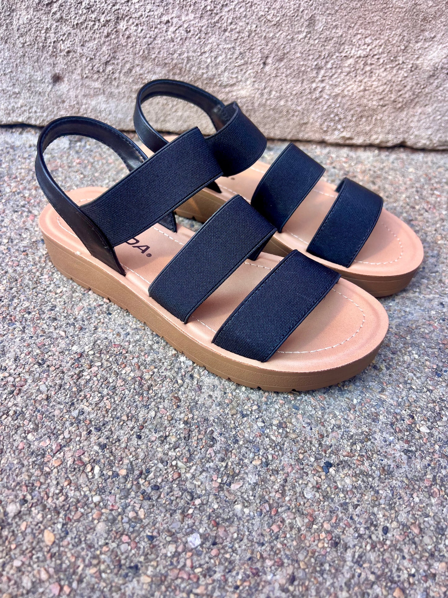 Black Strap Sandal