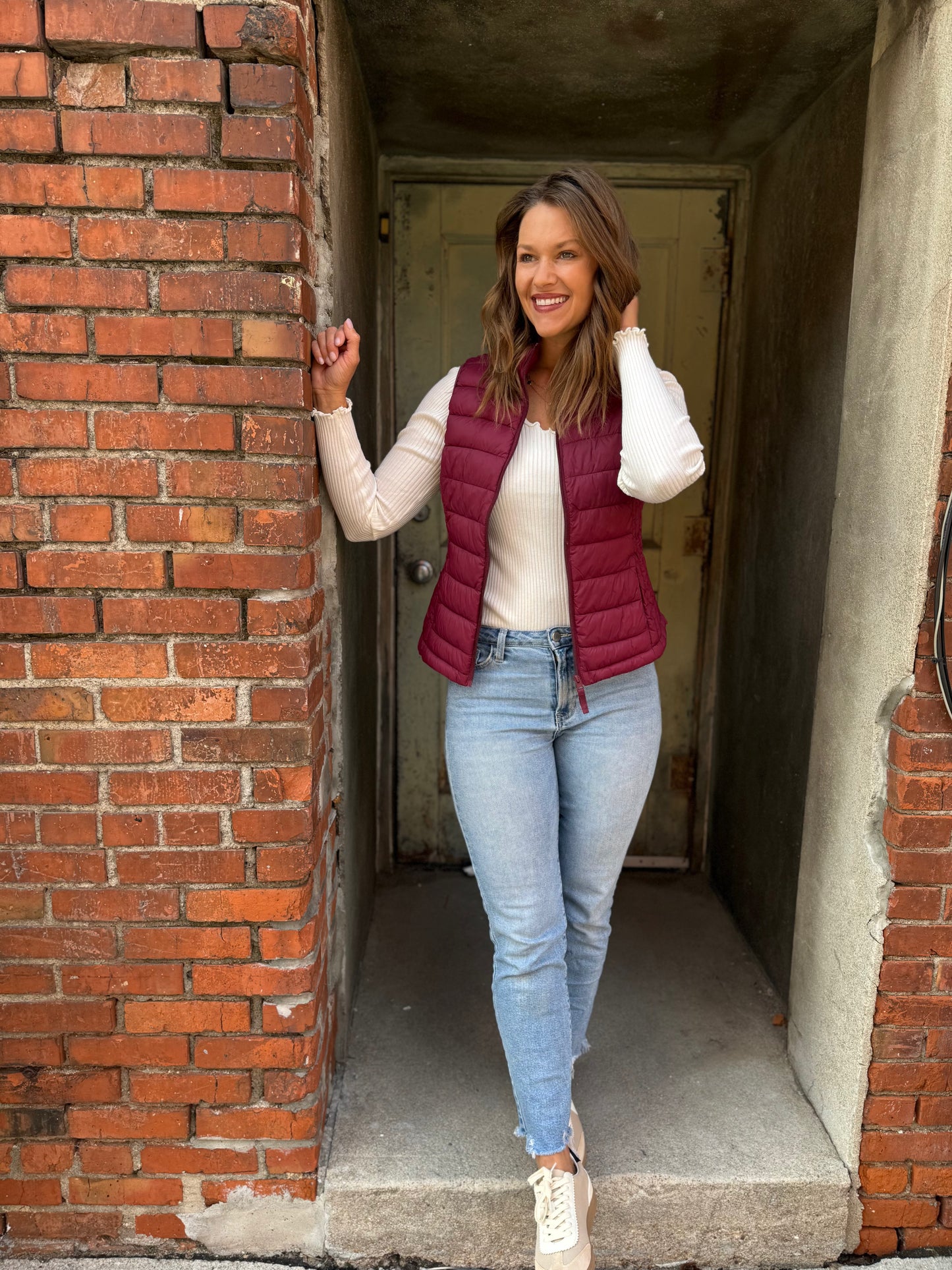 The Slimline Vest - Burgundy