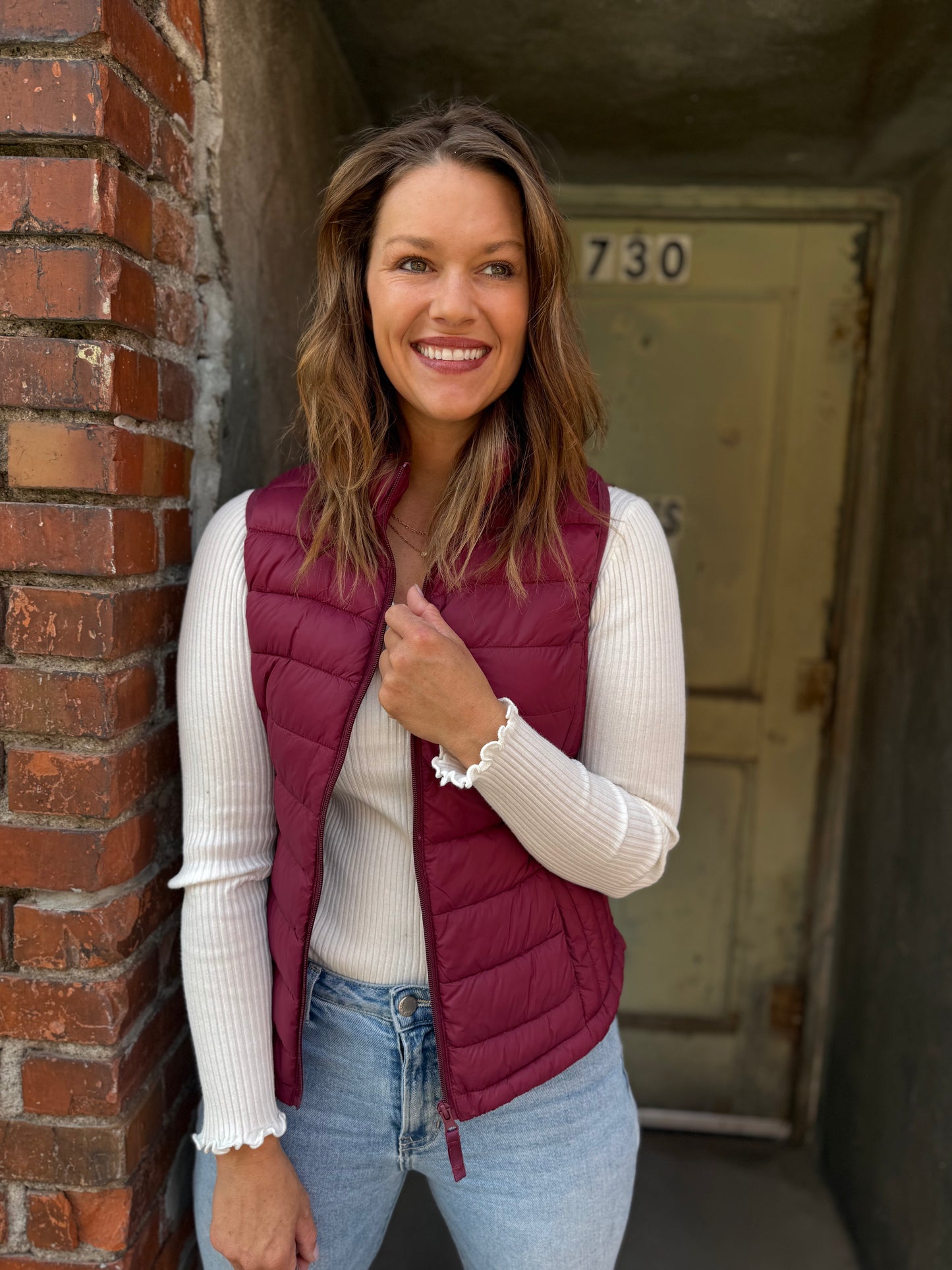The Slimline Vest - Burgundy