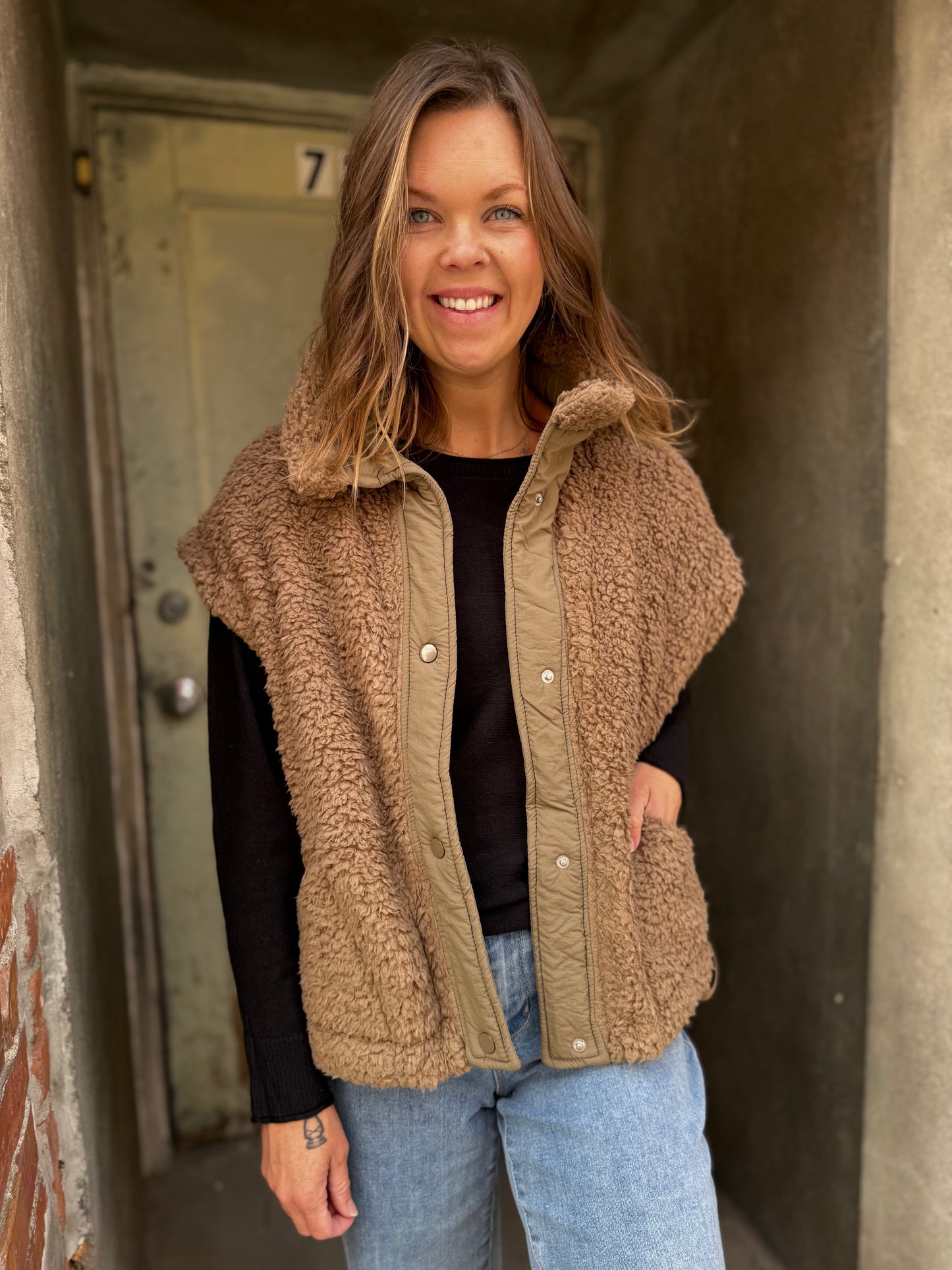 Oversized Faux Fur Vest