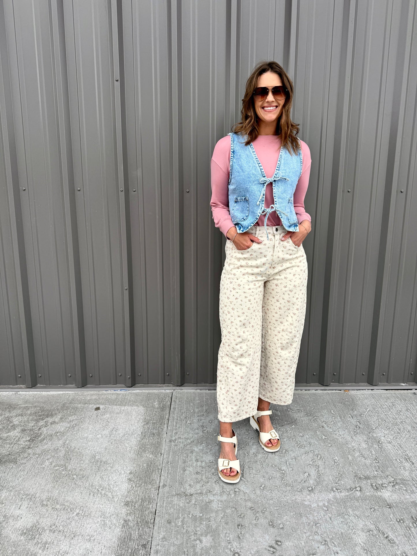 Urban Edge Acid Wash Tie Vest