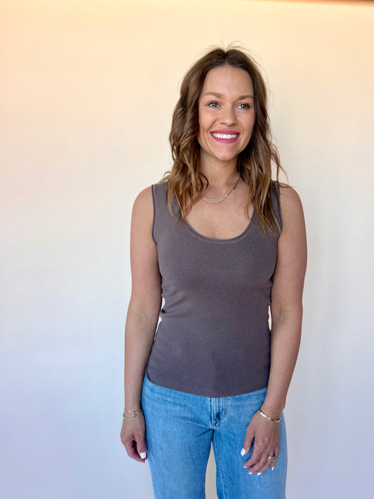 Cloud Soft Tank - Brown