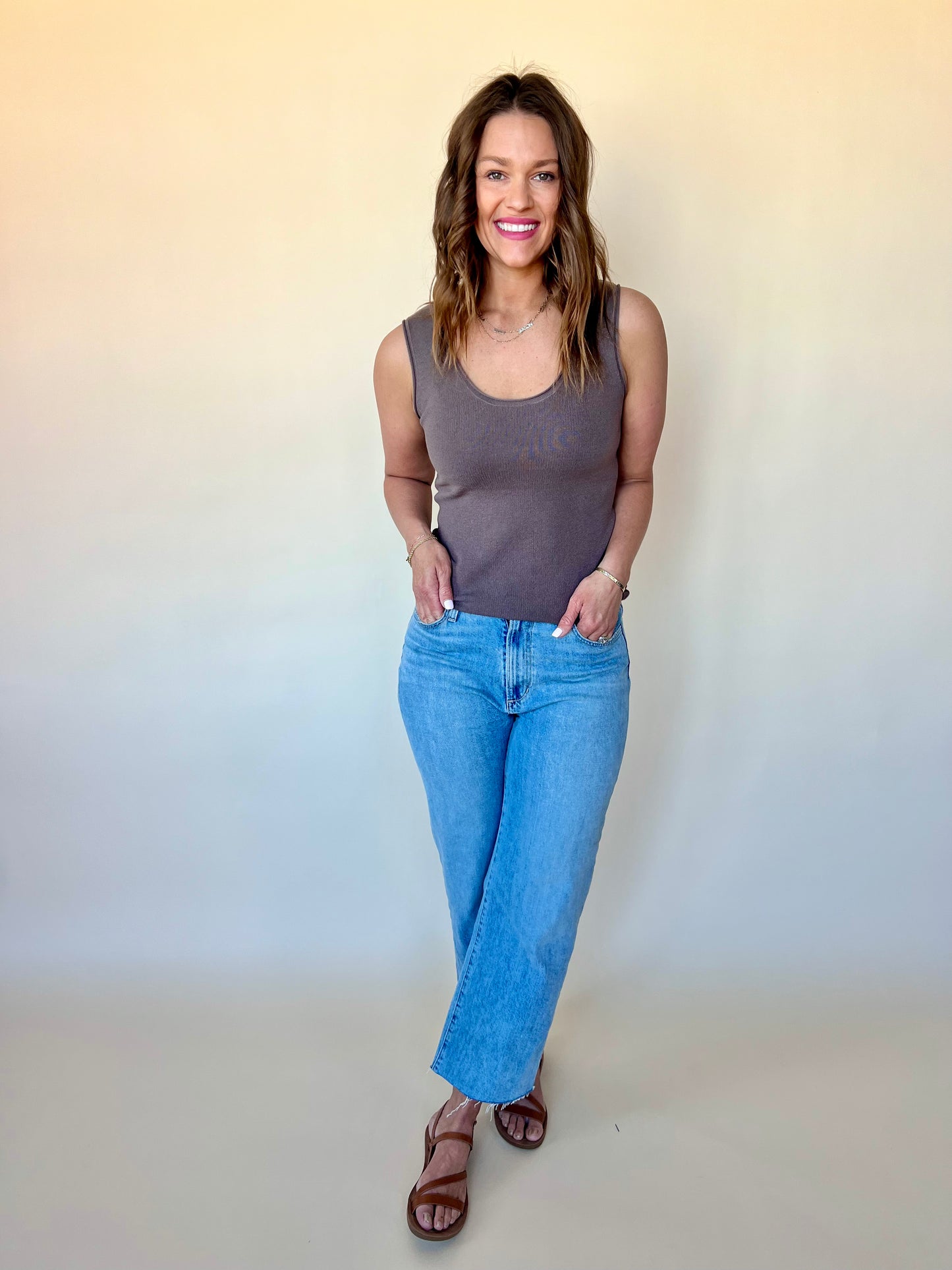 Cloud Soft Tank - Brown