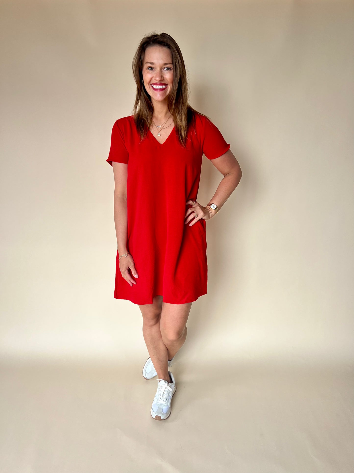 Winning Airflow Dress-RED