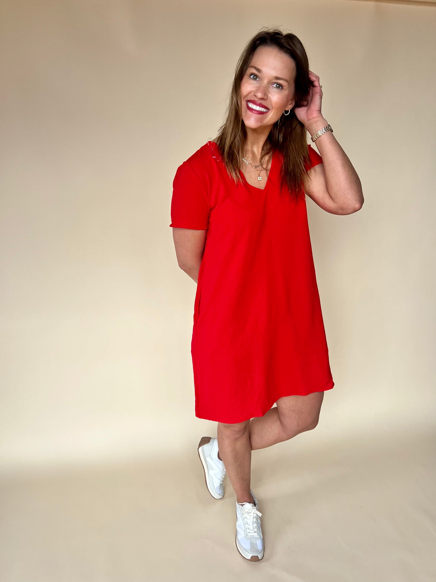 Winning Airflow Dress-RED