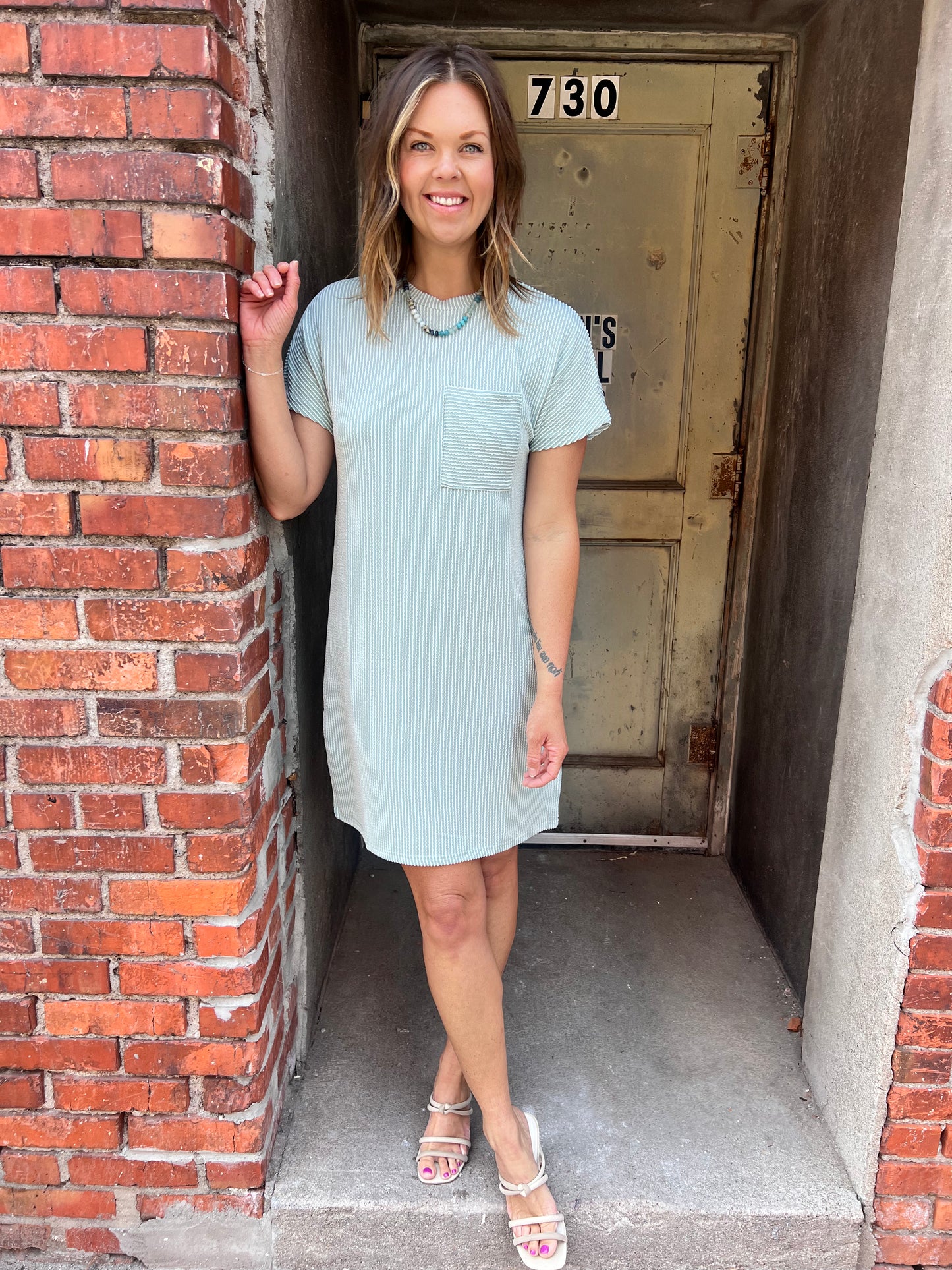 Try To Keep Up Dress - Light Green