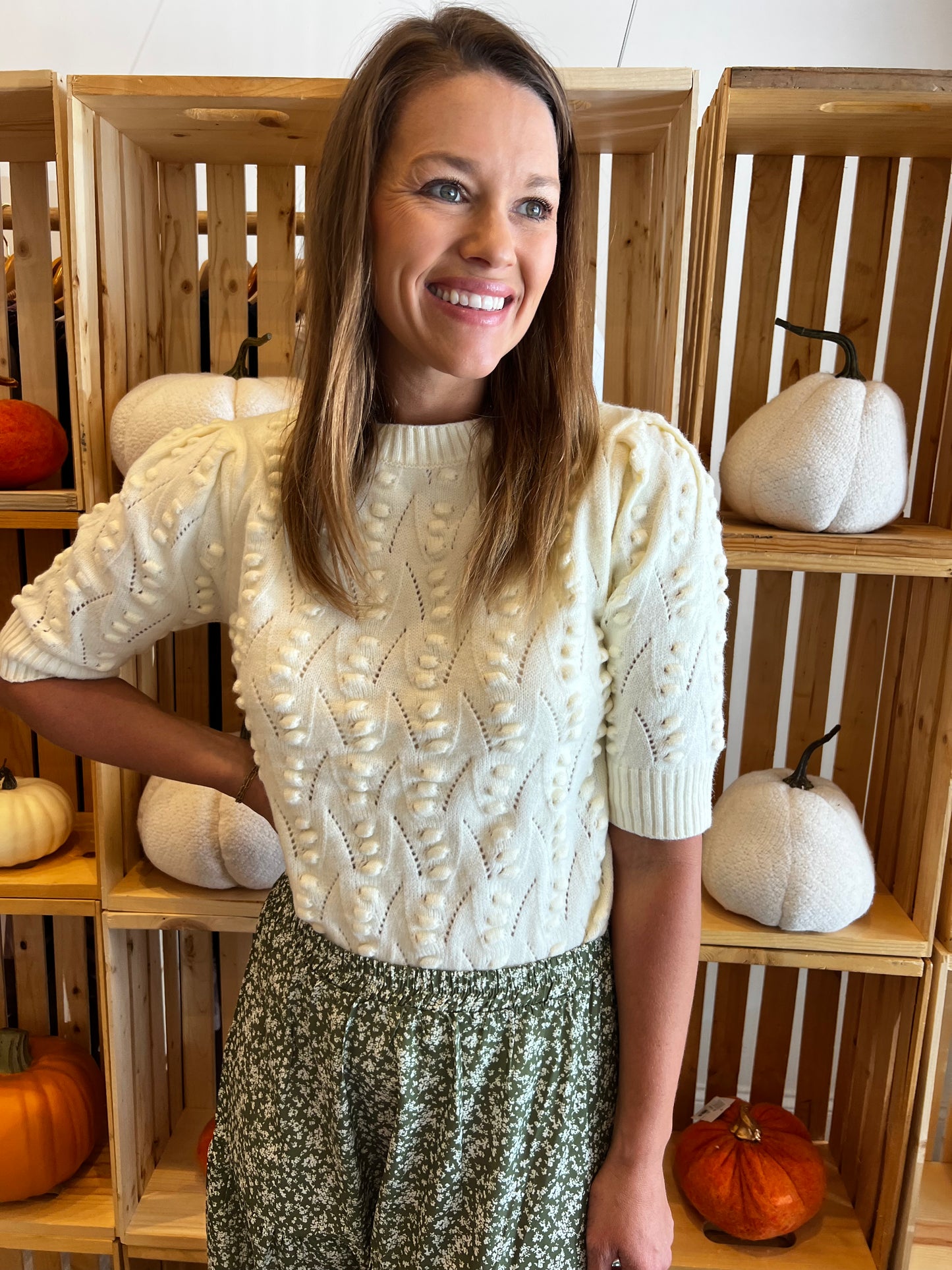 Olive Disty Print Skirt