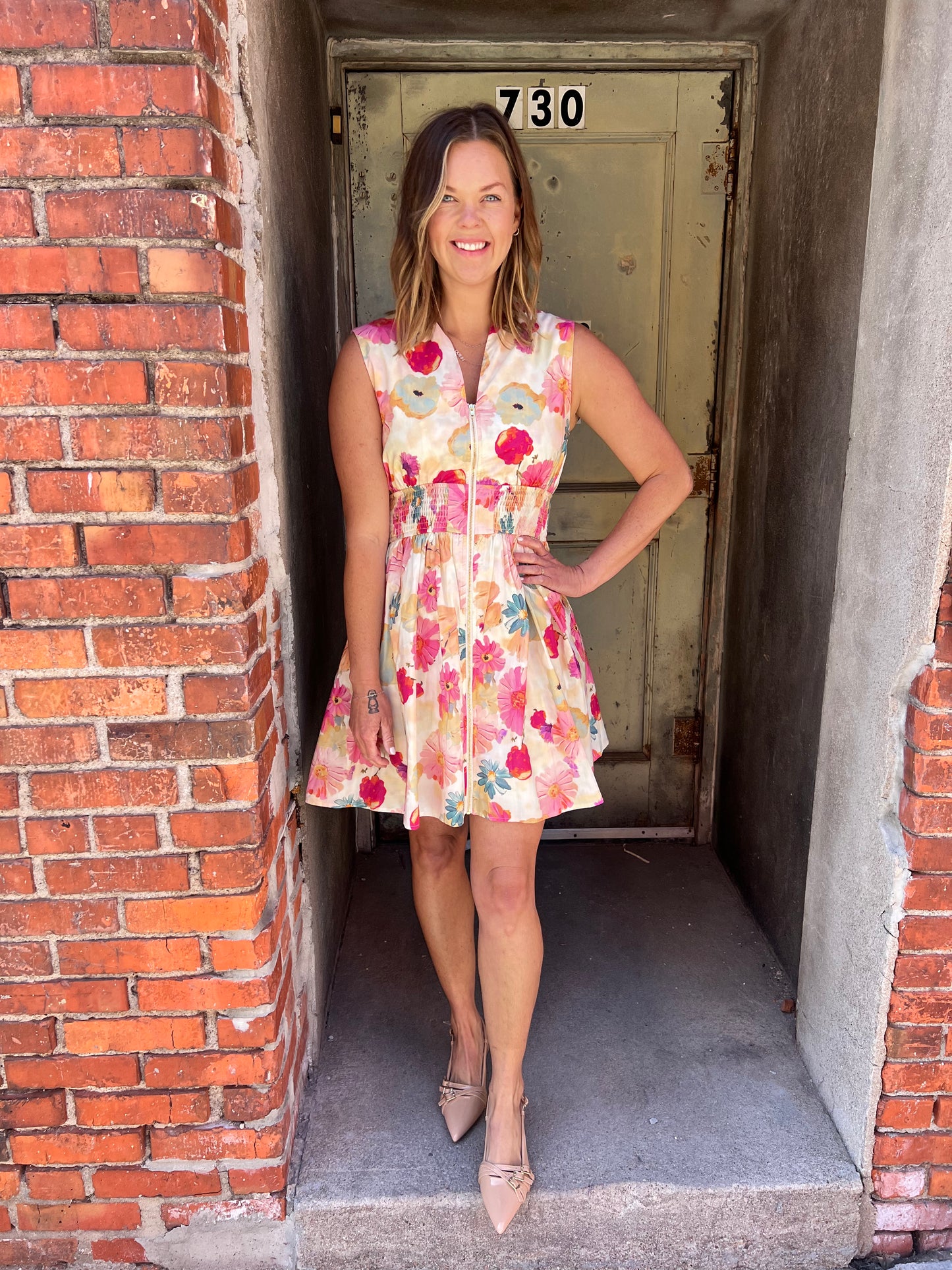 Blossom Breeze Watercolor Dress