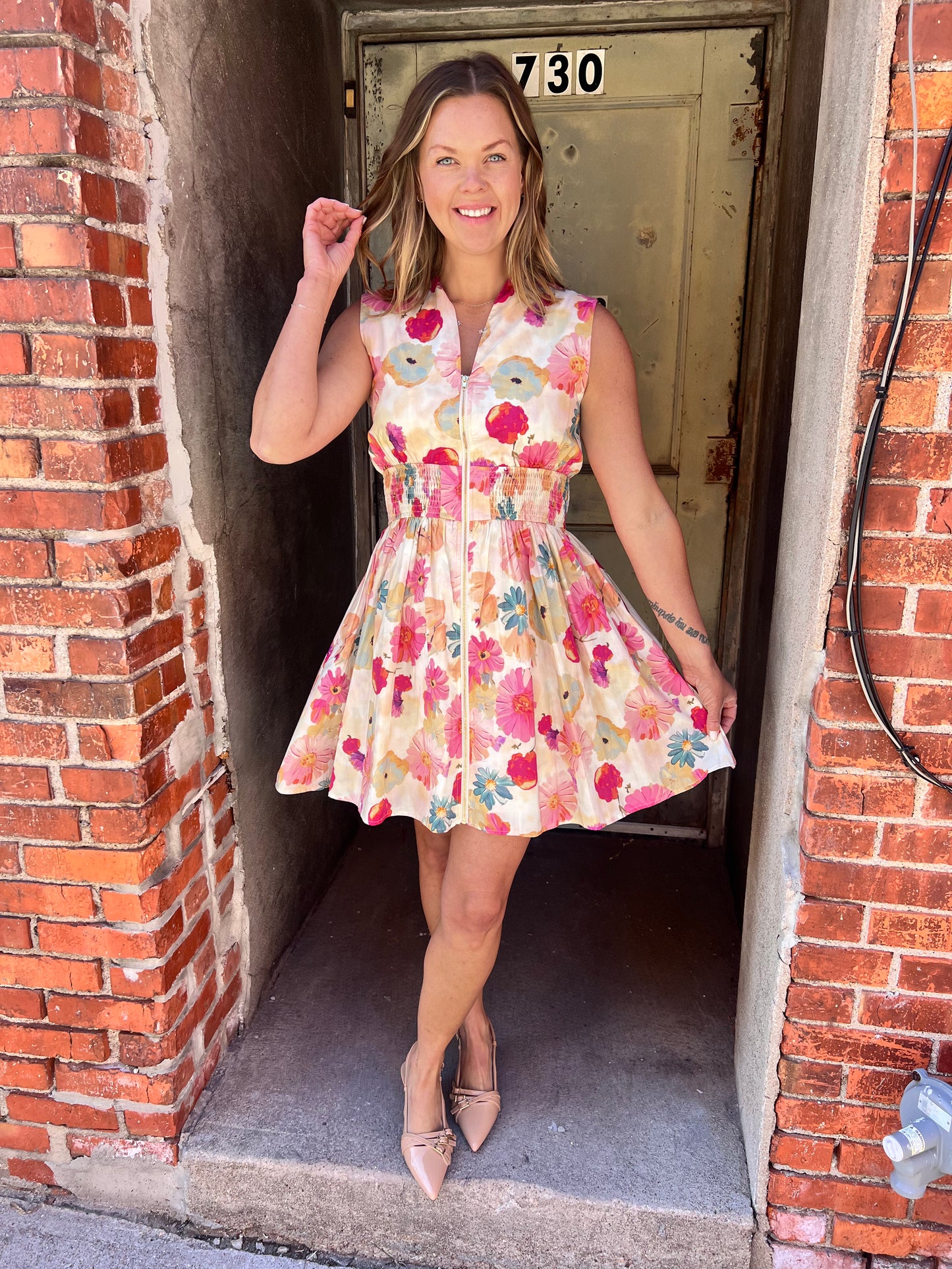 Blossom Breeze Watercolor Dress