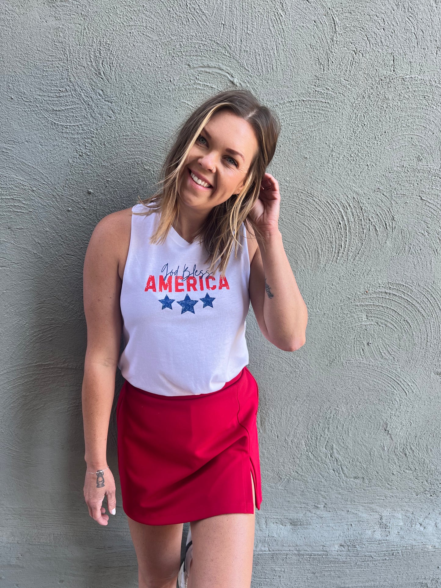 God Bless America Crop Tank
