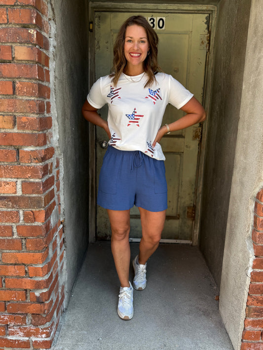 Star-Spangled Shine Sequin Tee