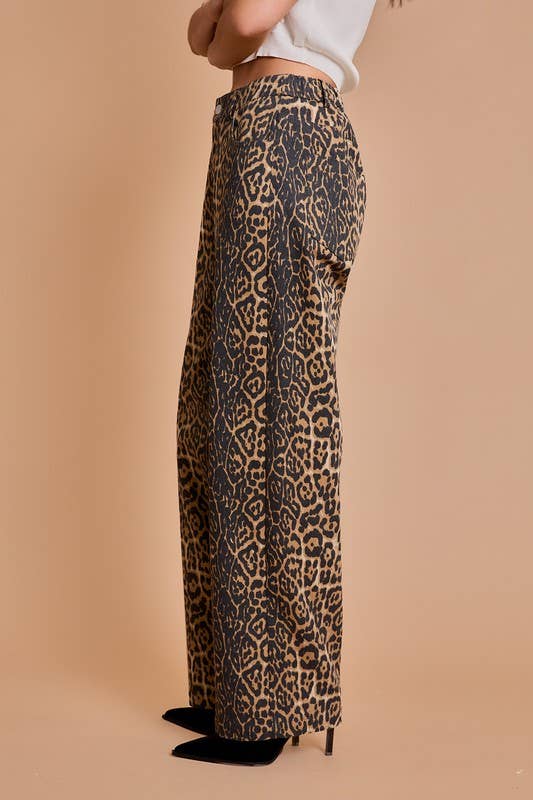 Animal Print Wide Leg
