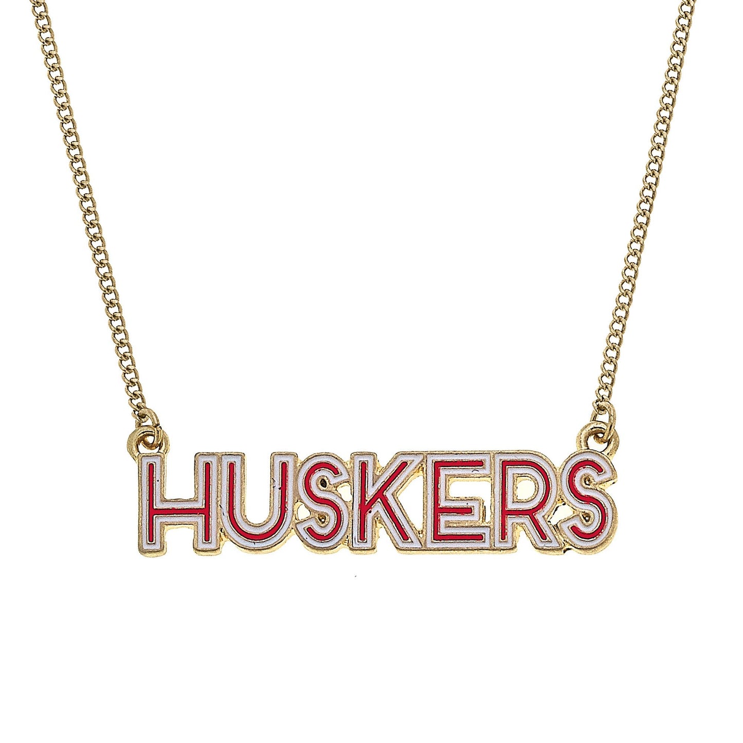 Nebraska Cornhuskers Red Enamel Necklace
