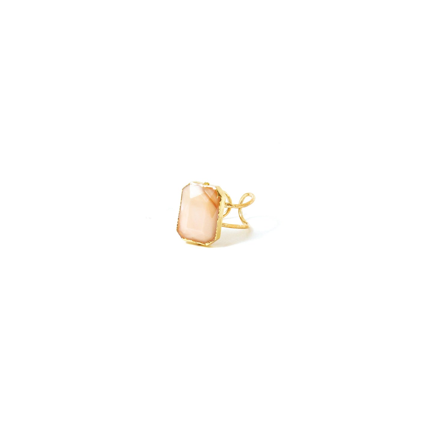 Large Statement Ring: Peach