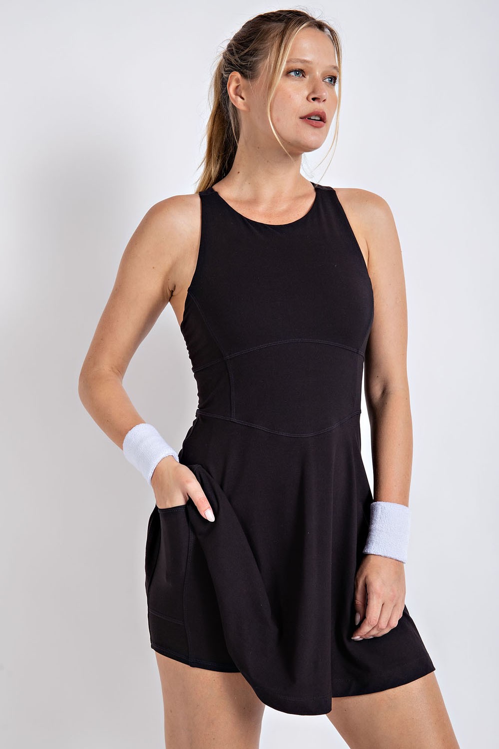BUTTER ROMPER DRESS WITH KEYHOLE