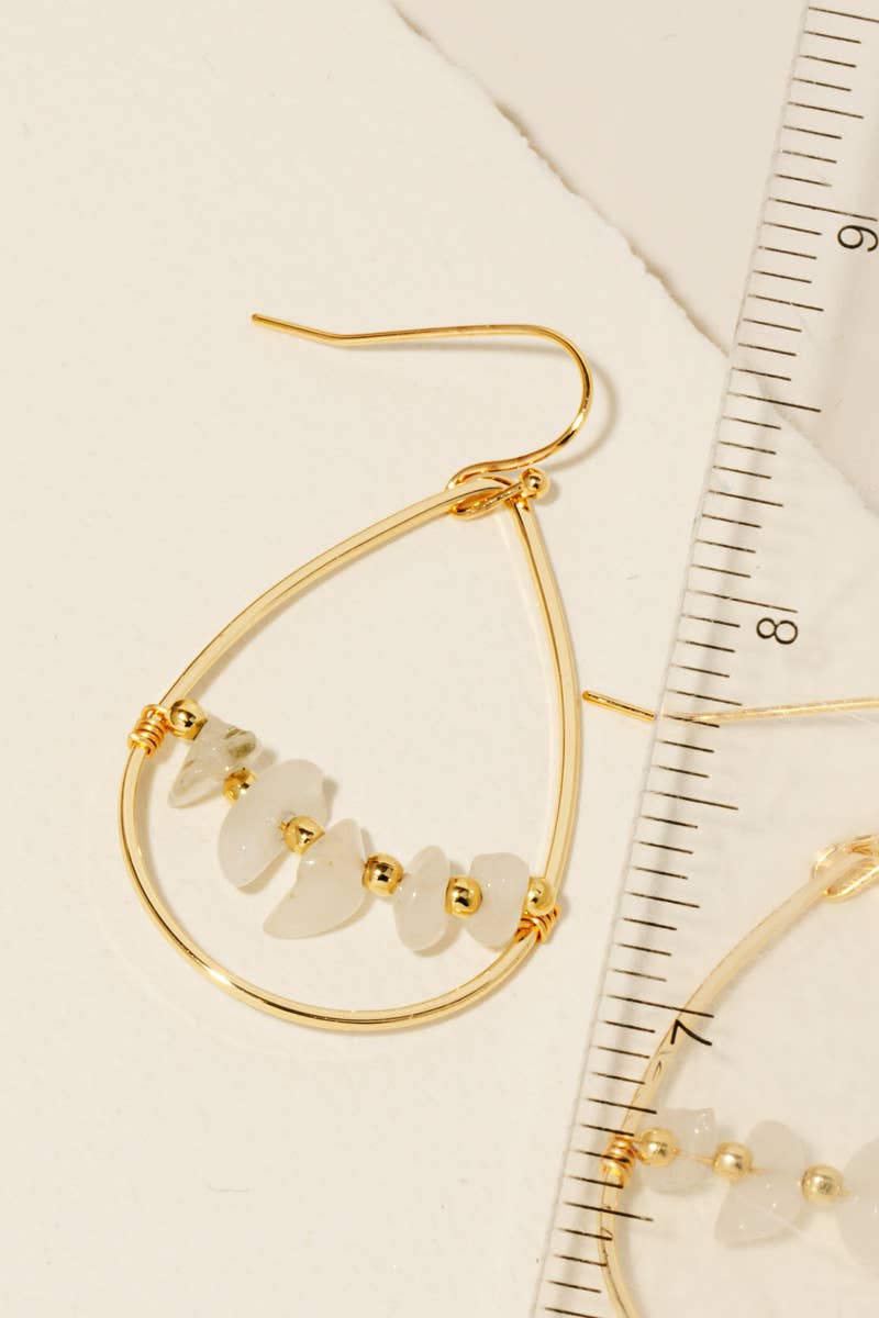 Pebble Stone Beads Earrings