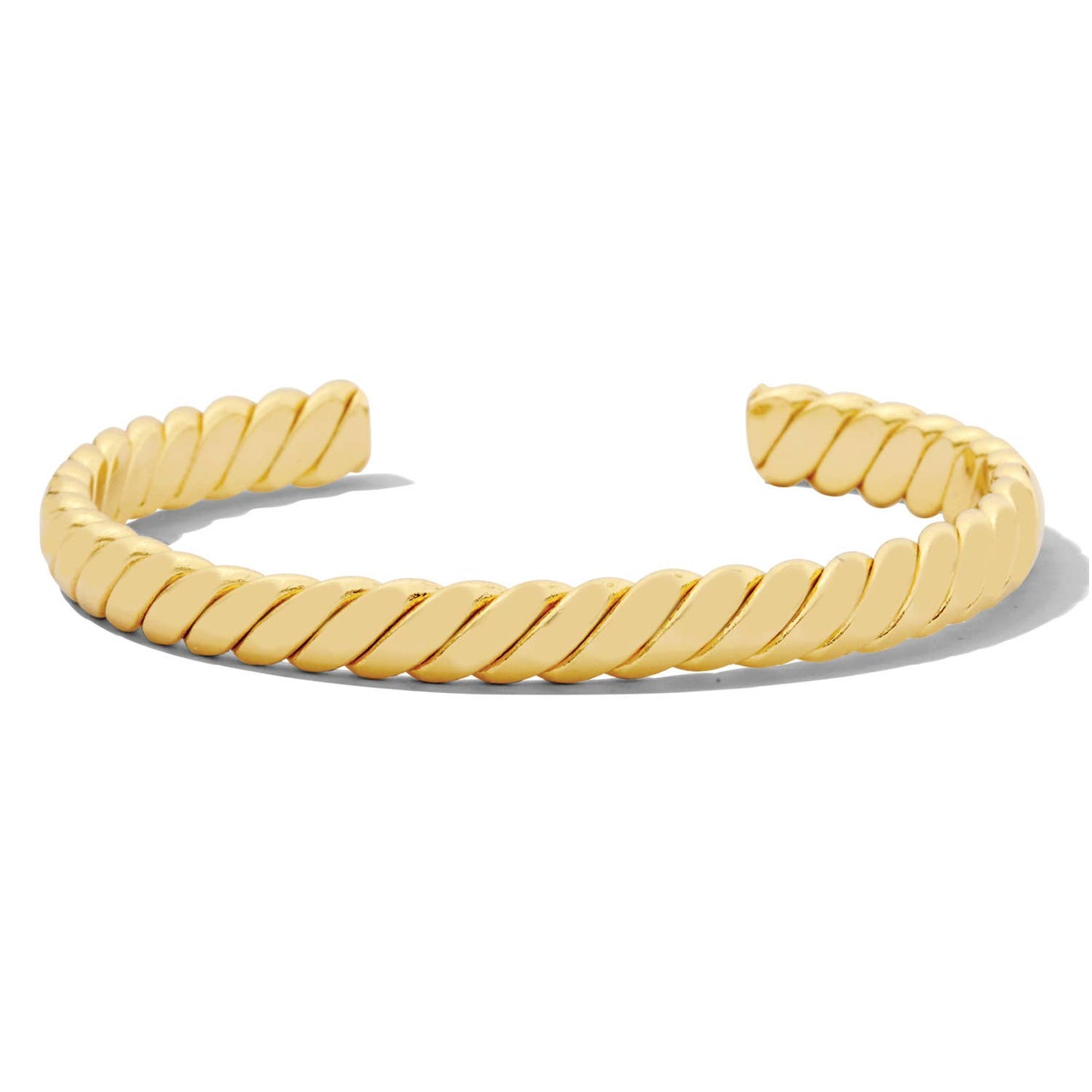 Twisted Classic Cable Cuff: Silver