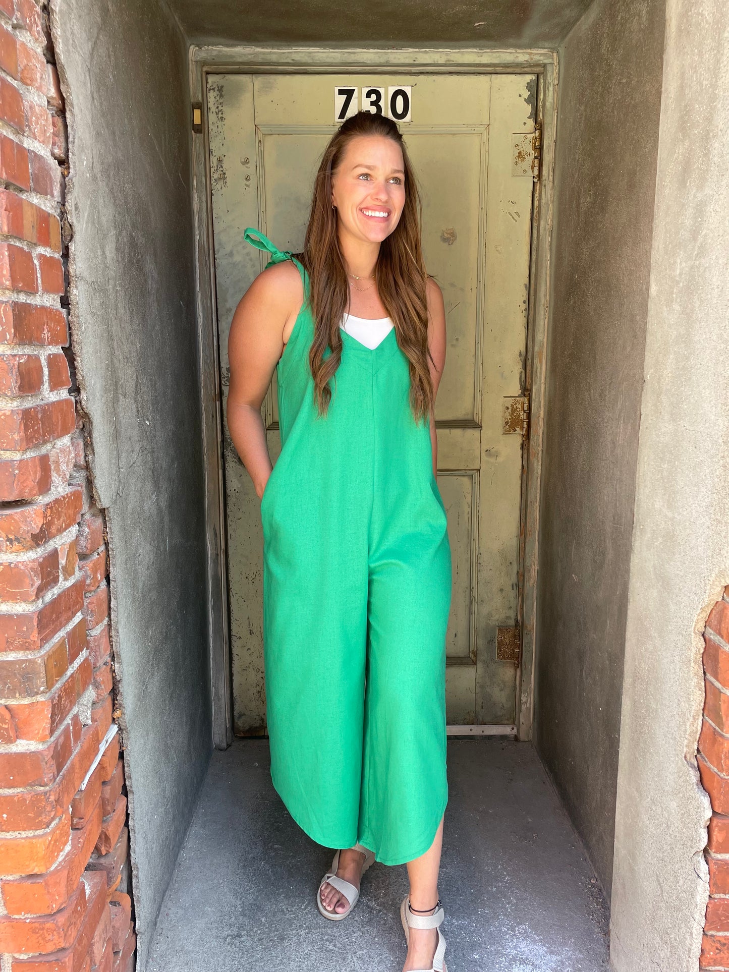 Jumpsuit Vibes - Leaf Green
