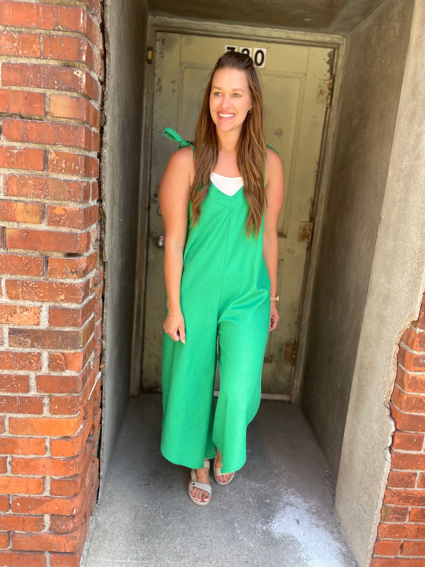 Jumpsuit Vibes - Leaf Green