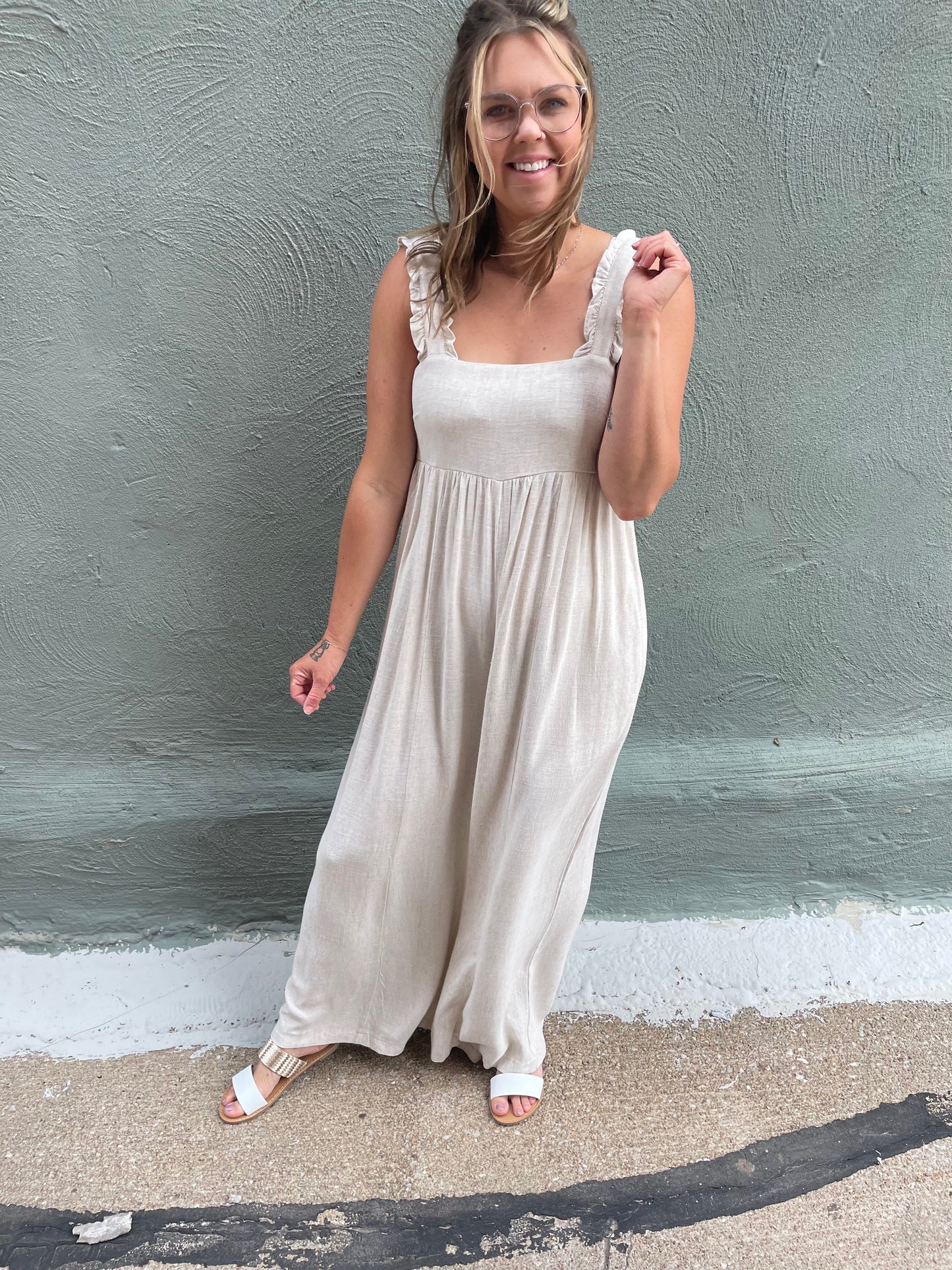 Ruffle Detail Jumpsuit
