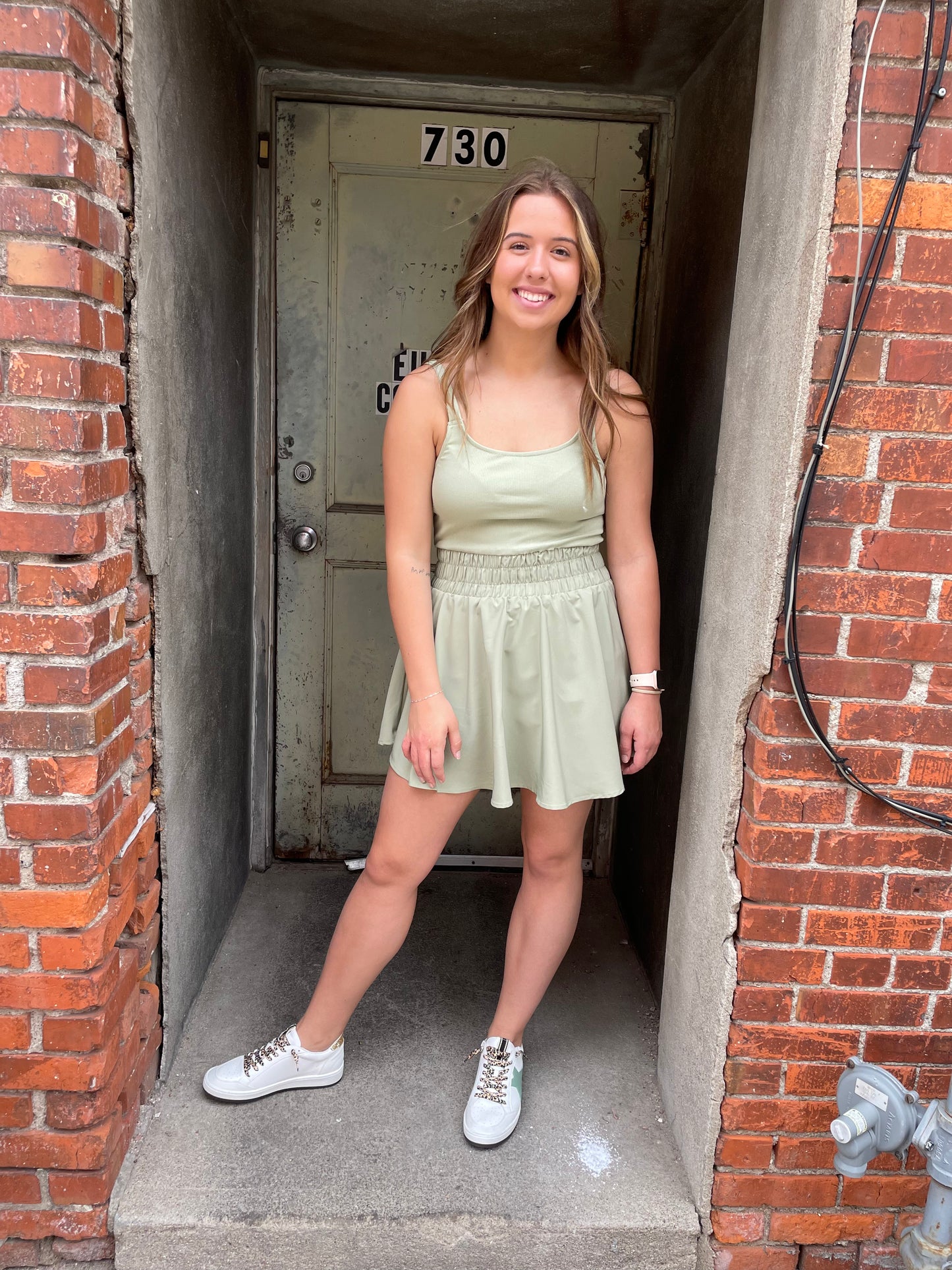 Taya Athletic Dress - Sage