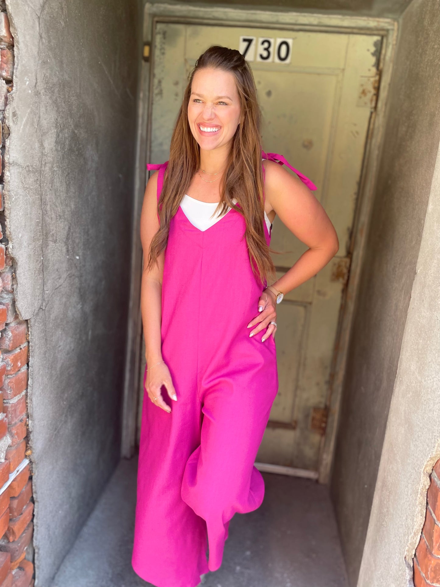 Jumpsuit Vibes - Raspberry