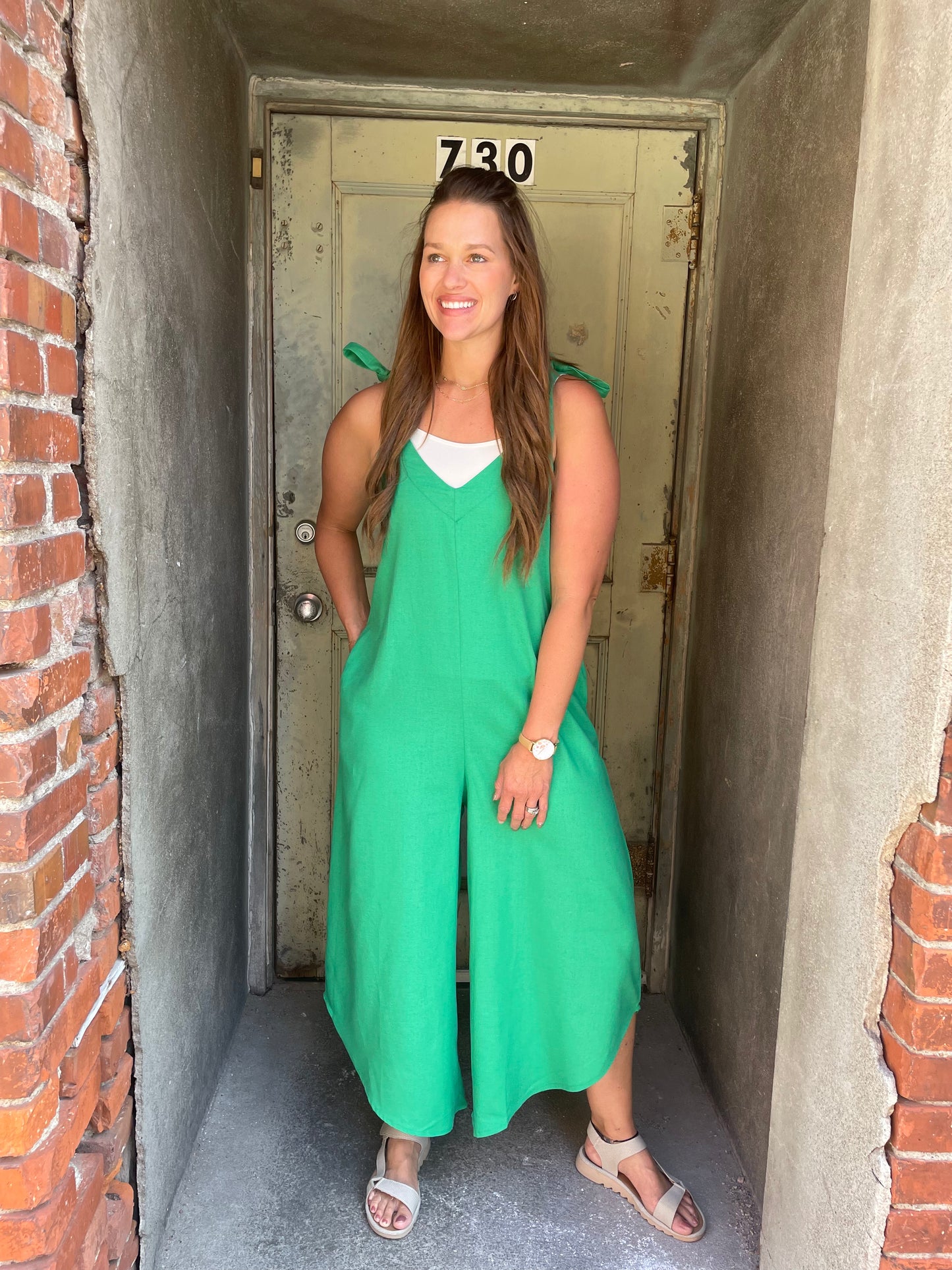 Jumpsuit Vibes - Leaf Green