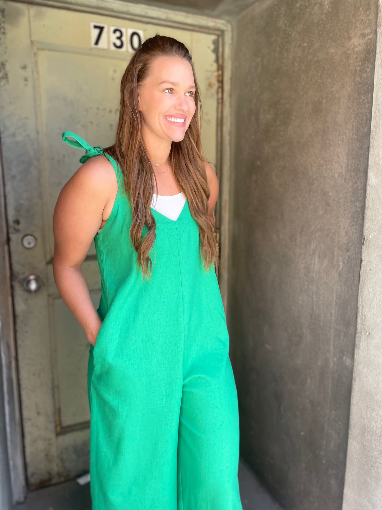 Jumpsuit Vibes - Leaf Green