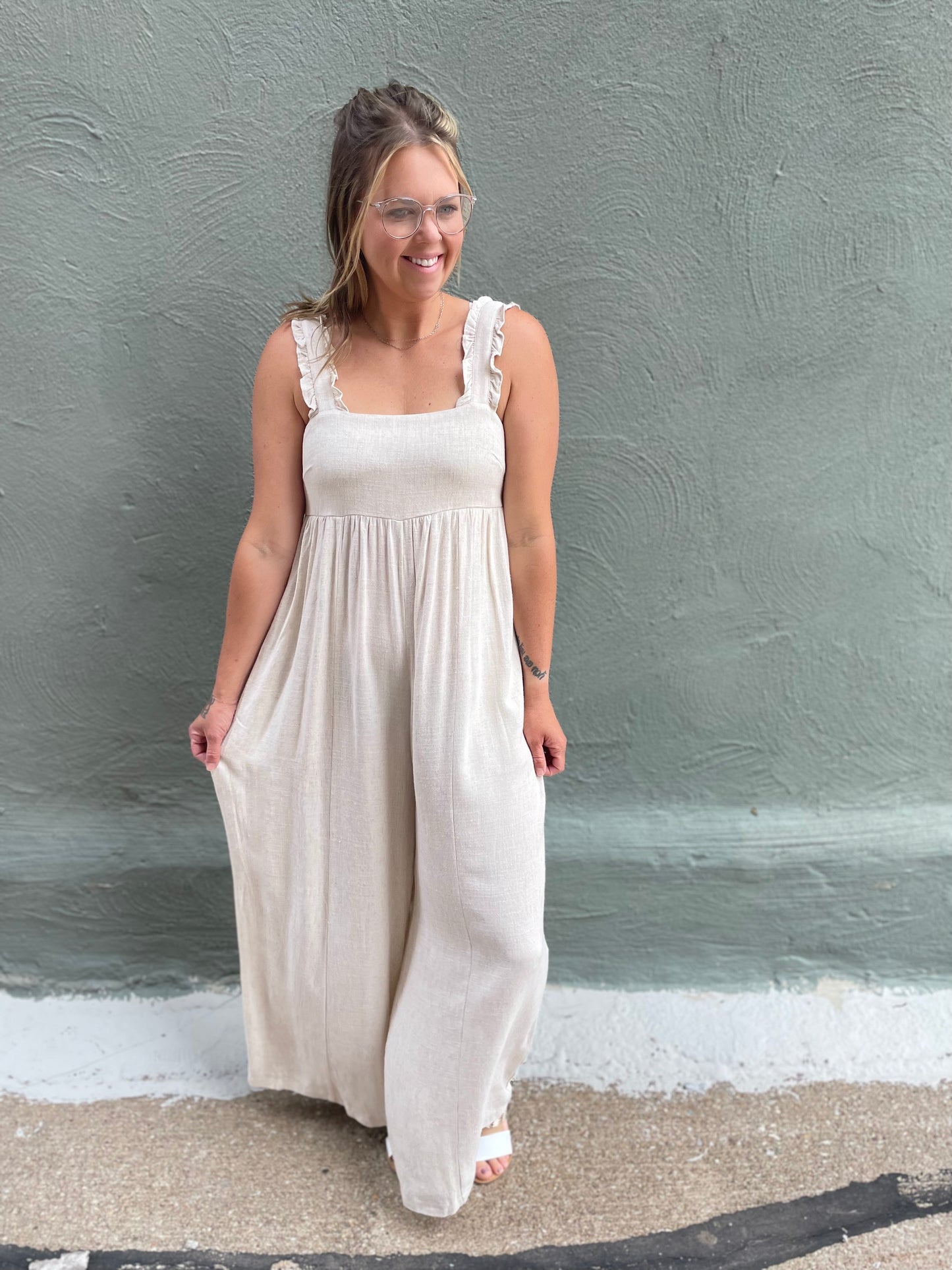 Ruffle Detail Jumpsuit