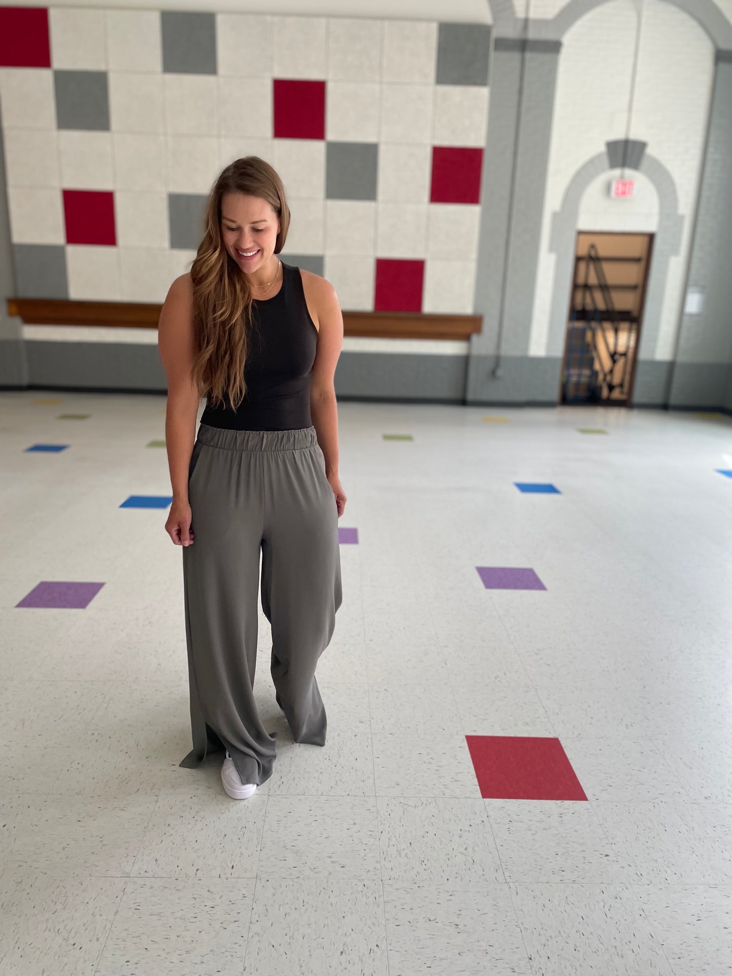 Side Slit Pant - Grey